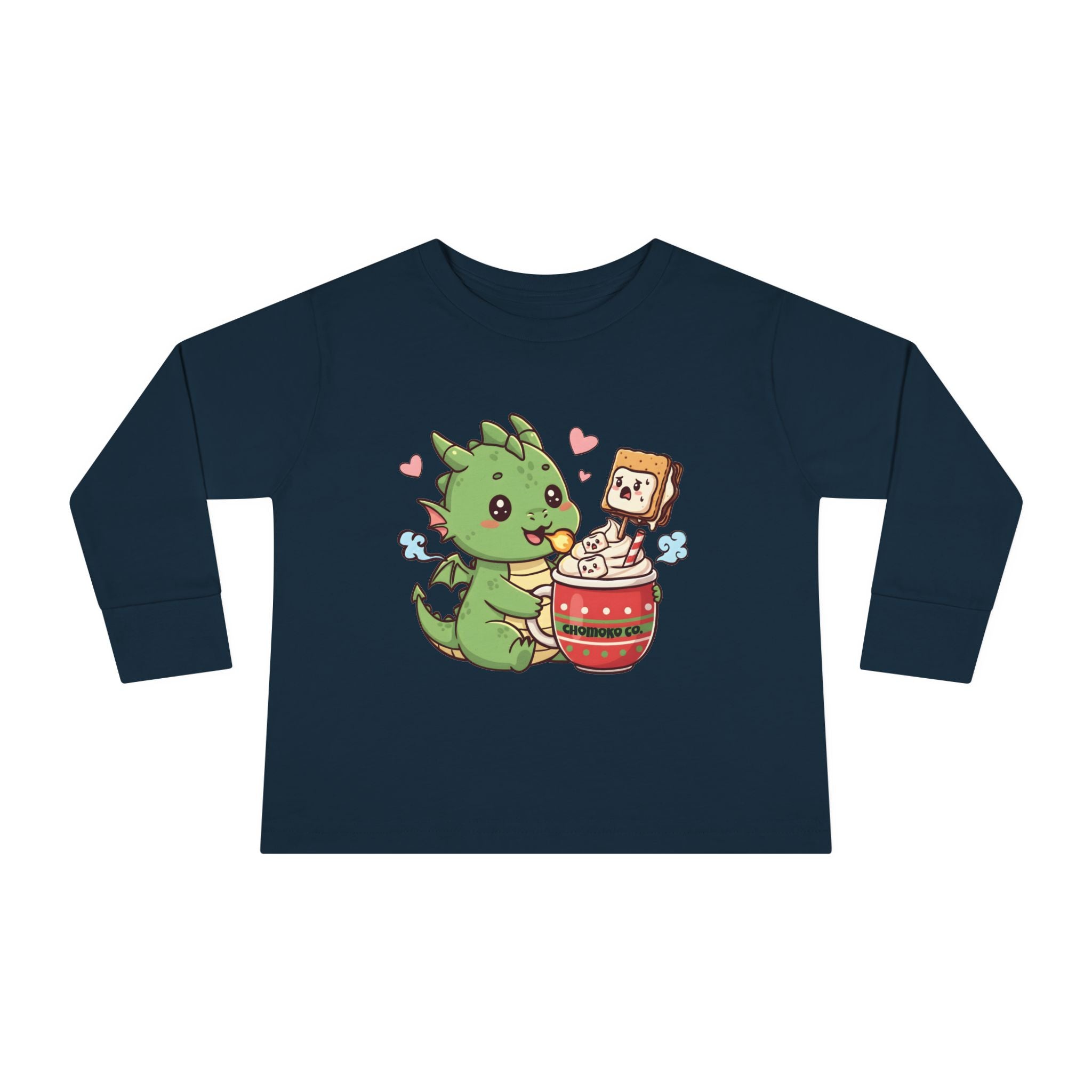 Rinzu drinking Hot chocolate Toddler Long Sleeve Tee