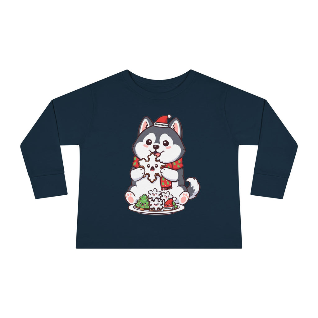 Koda eating Sugar cookies Toddler Long Sleeve Tee
