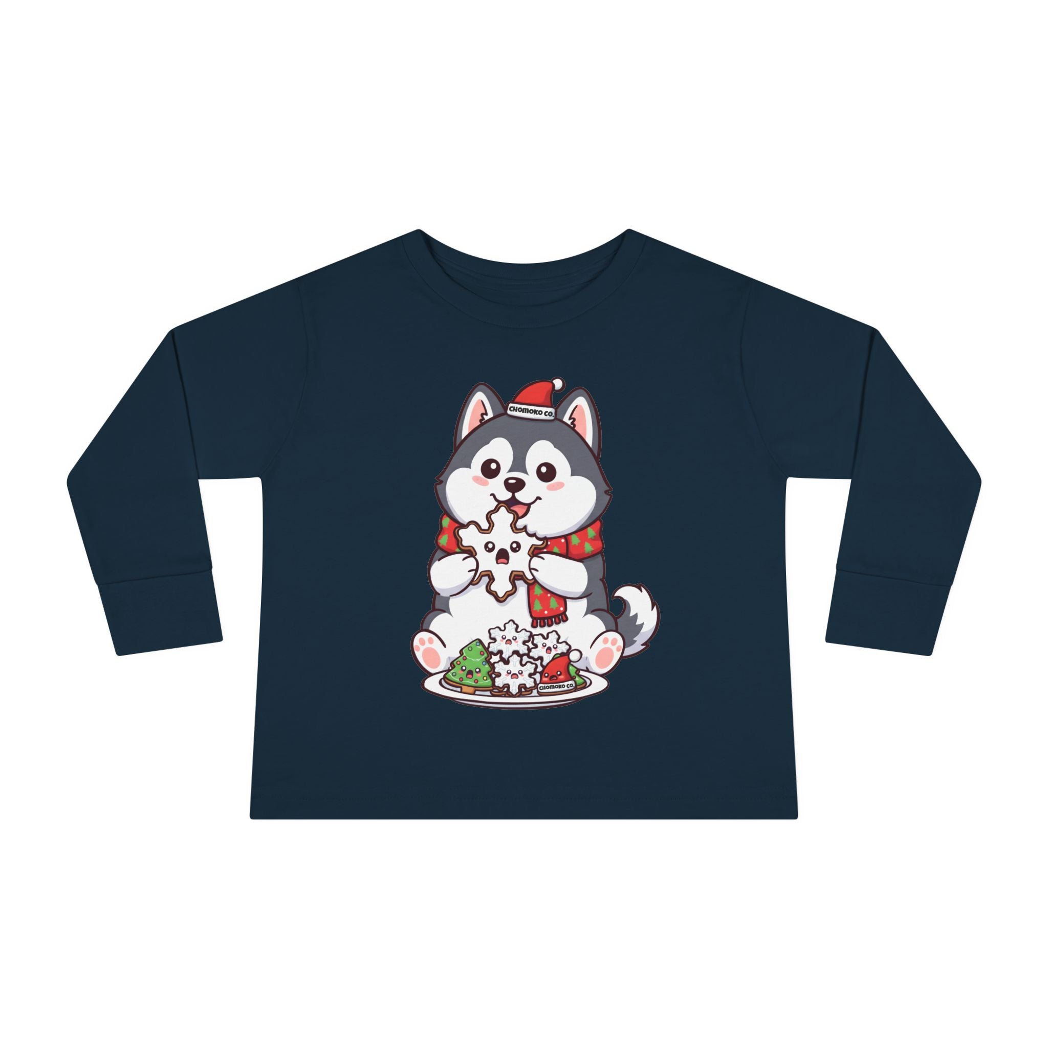 Koda eating Sugar cookies Toddler Long Sleeve Tee