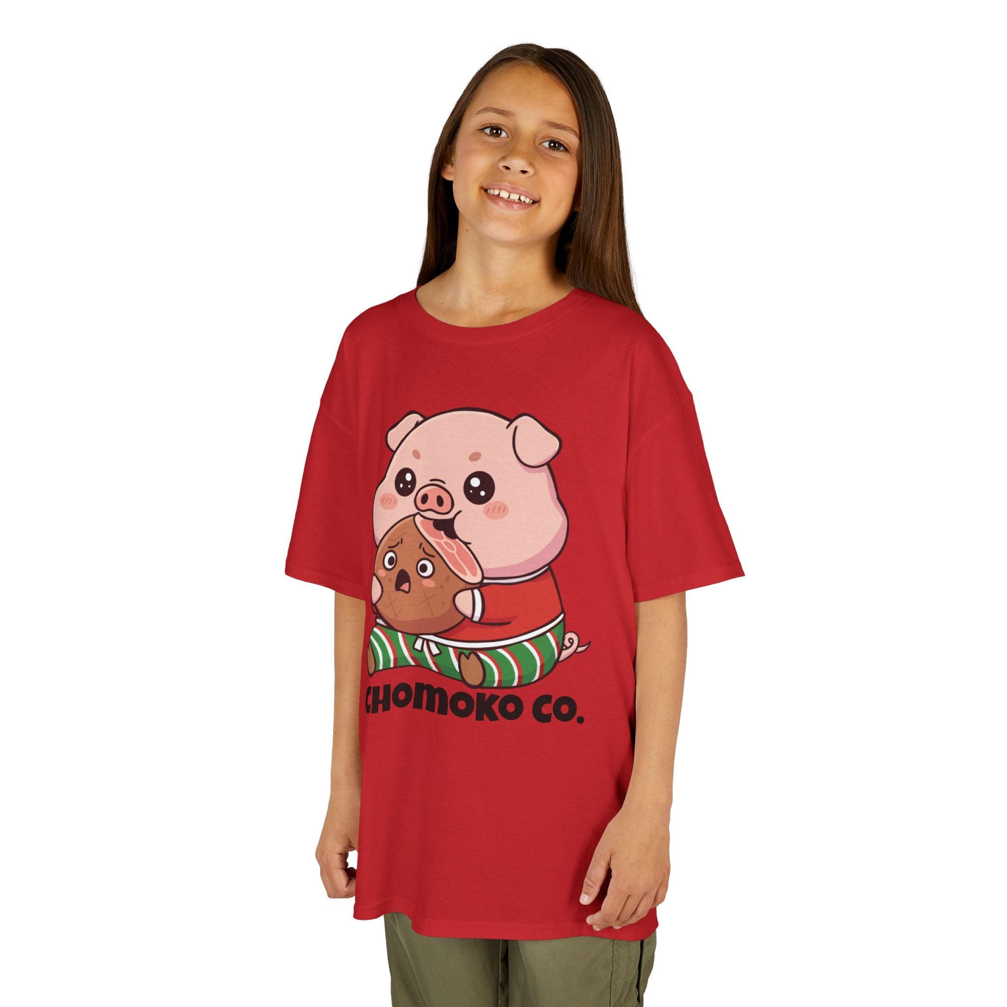 Okui in Christmas pajamas Kids Heavy Cotton™ Tee