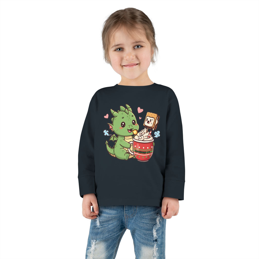Rinzu drinking Hot chocolate Toddler Long Sleeve Tee