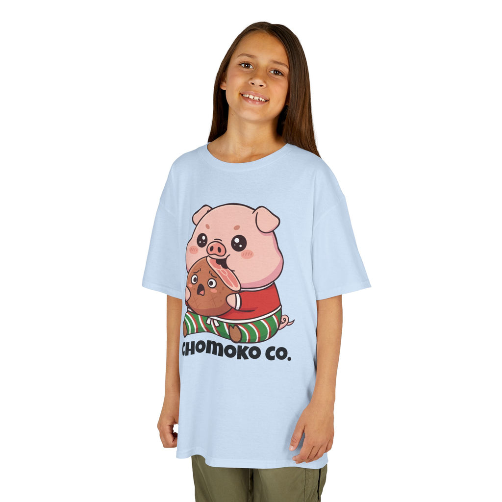 Okui in Christmas pajamas Kids Heavy Cotton™ Tee