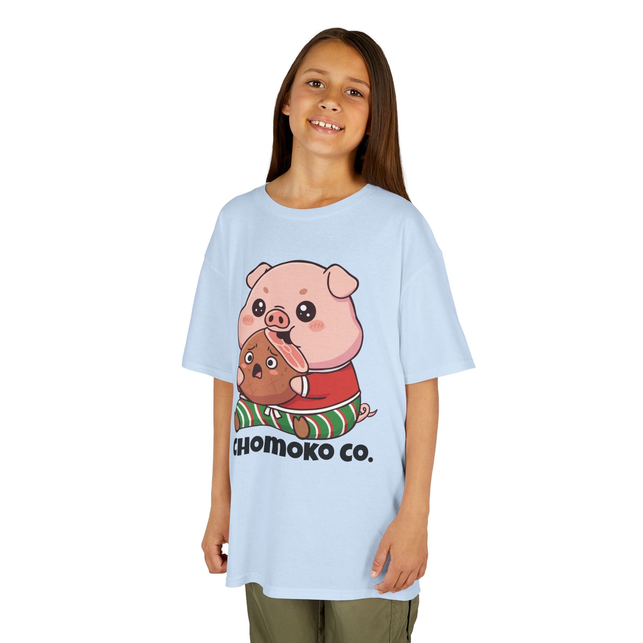 Okui in Christmas pajamas Kids Heavy Cotton™ Tee