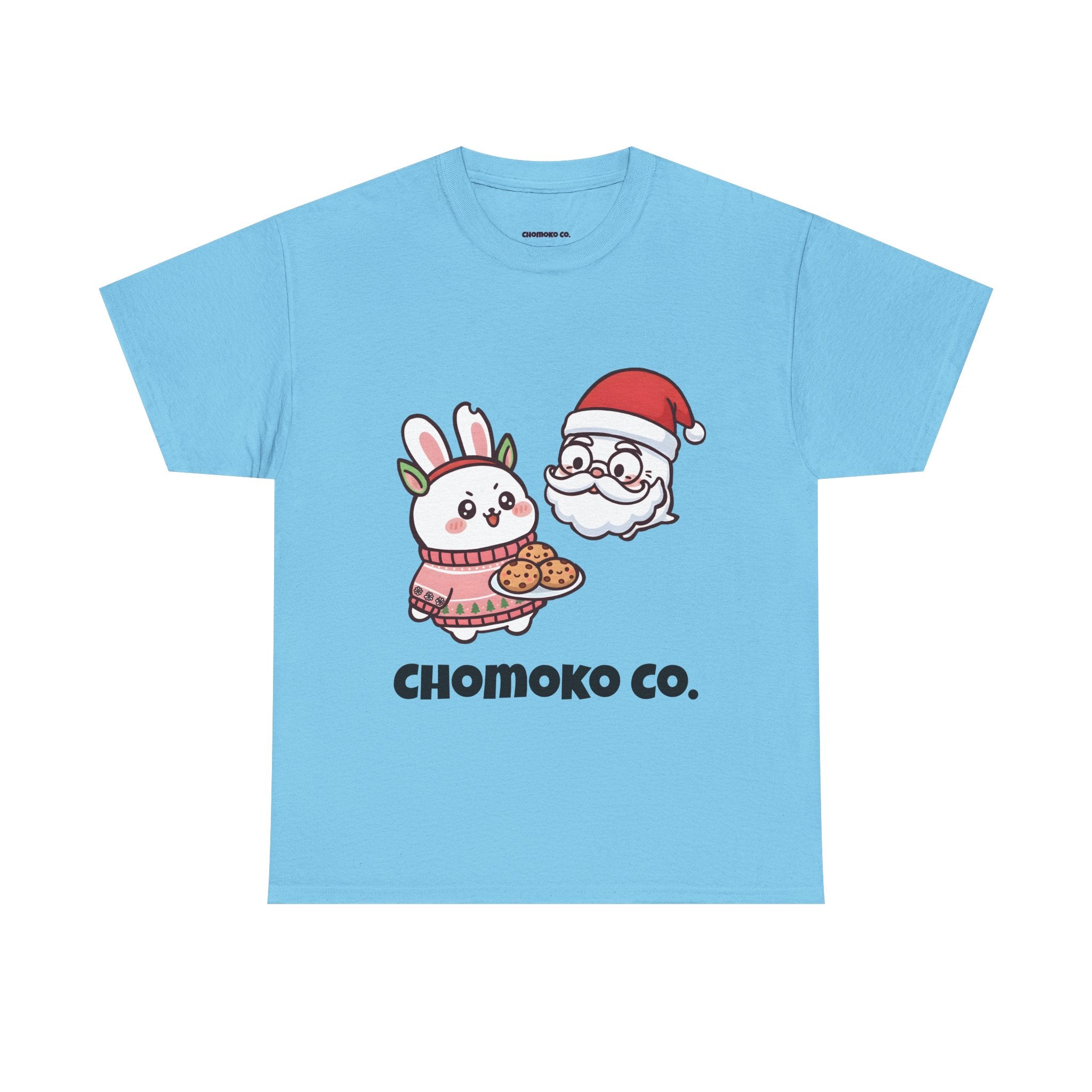 Chomoko and Oji Cookie Sharing Tee | Christmas Cute Holiday Shirt