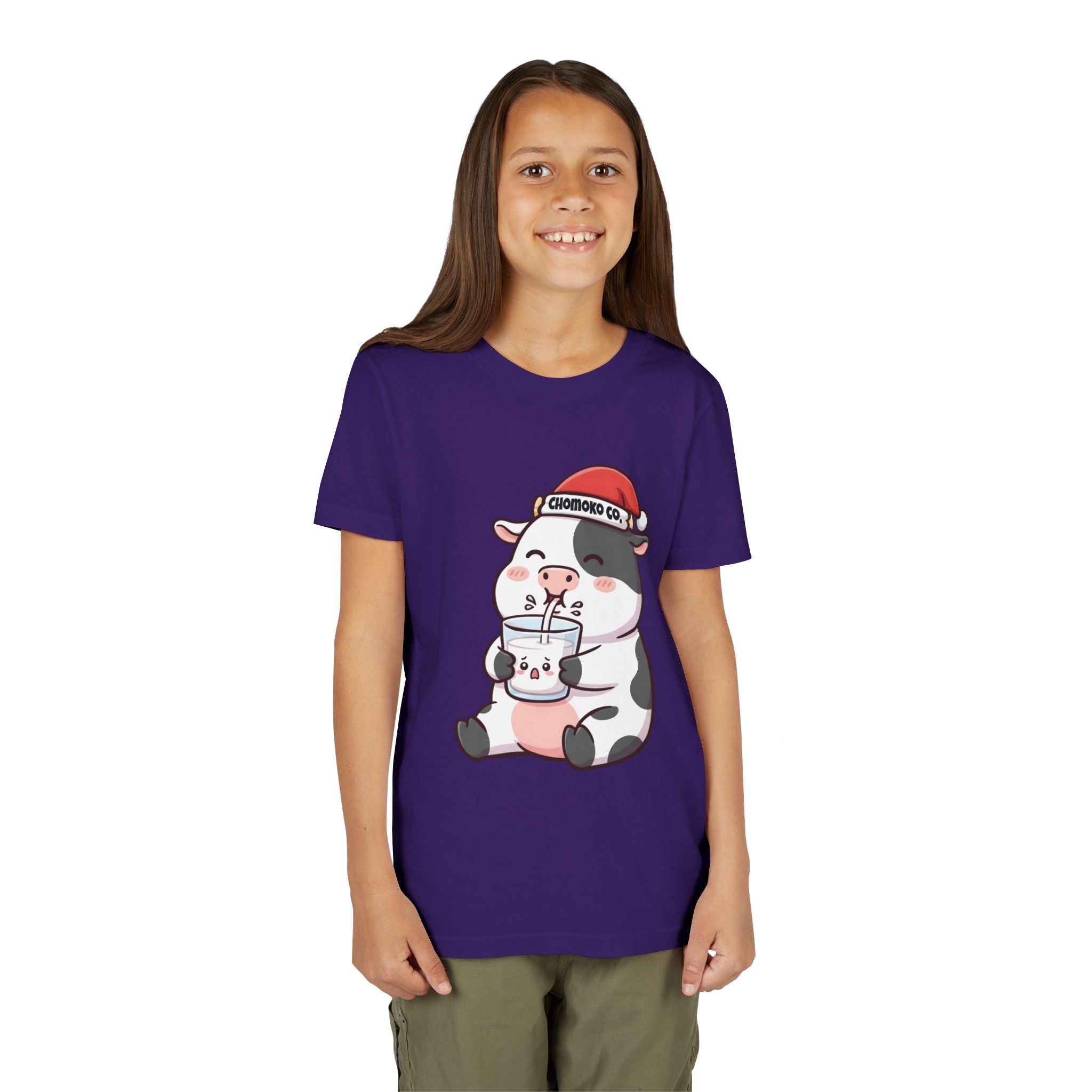 Kolby with Santa hat Youth Short Sleeve Tee