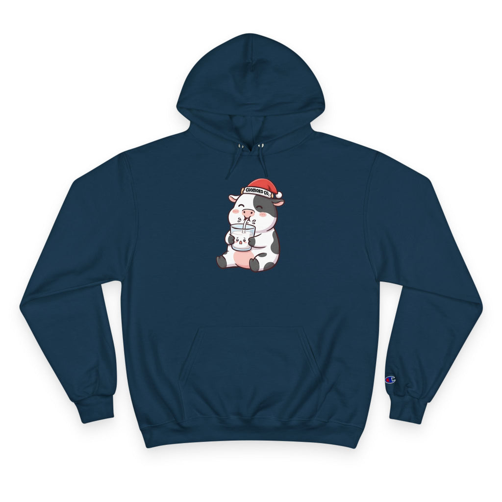 Kolby with Santa hat Champion Hoodie