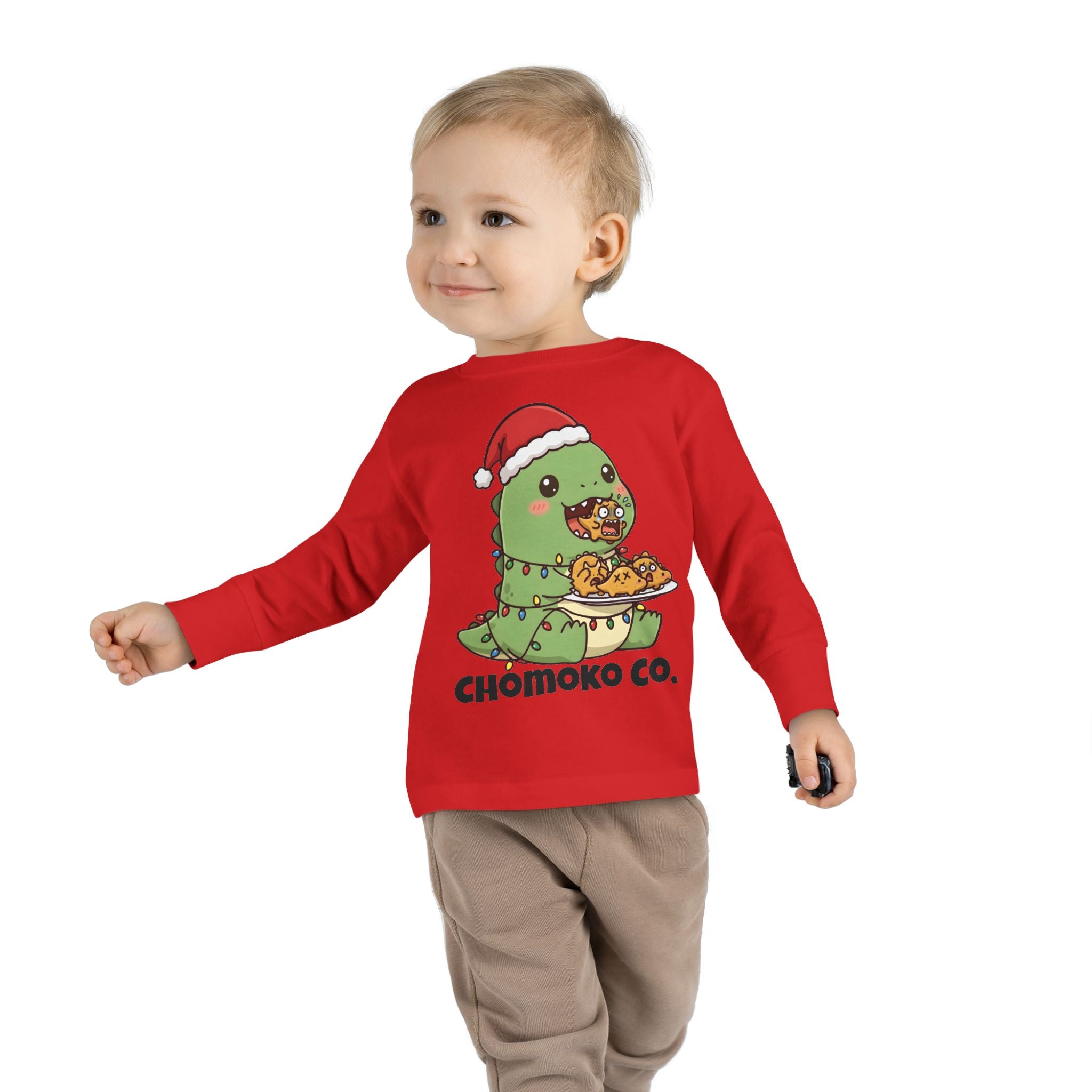 Tatsu with Christmas lights Toddler Long Sleeve Tee