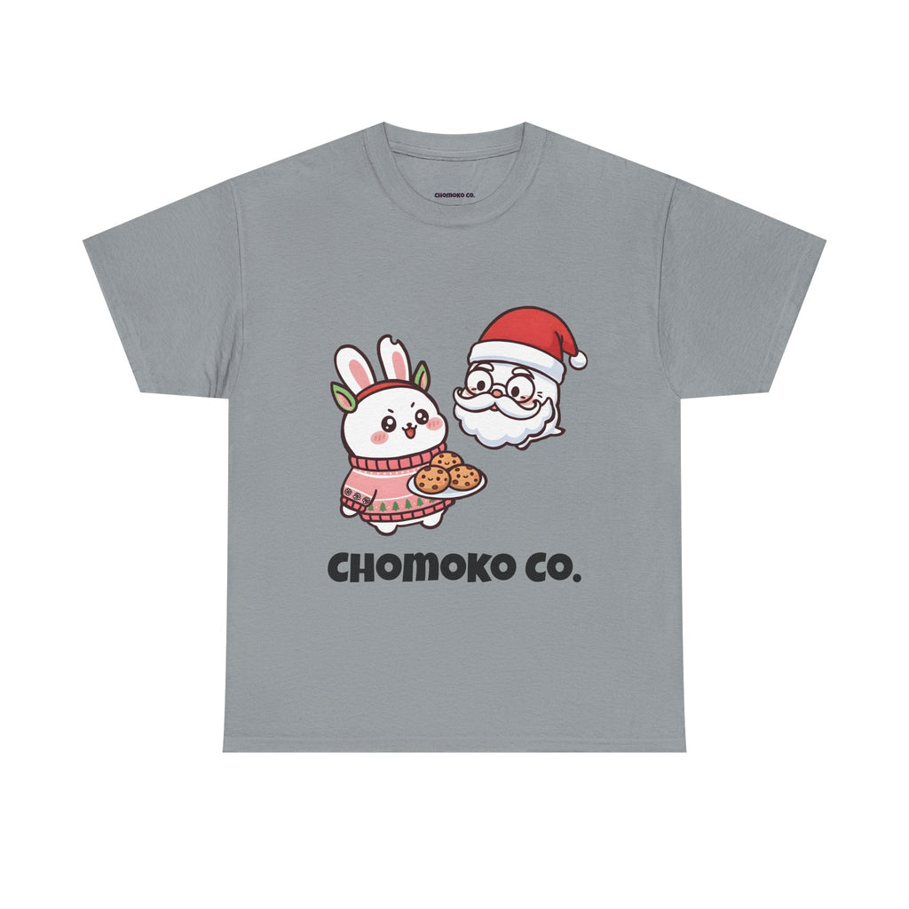 Chomoko and Oji Cookie Sharing Tee | Christmas Cute Holiday Shirt