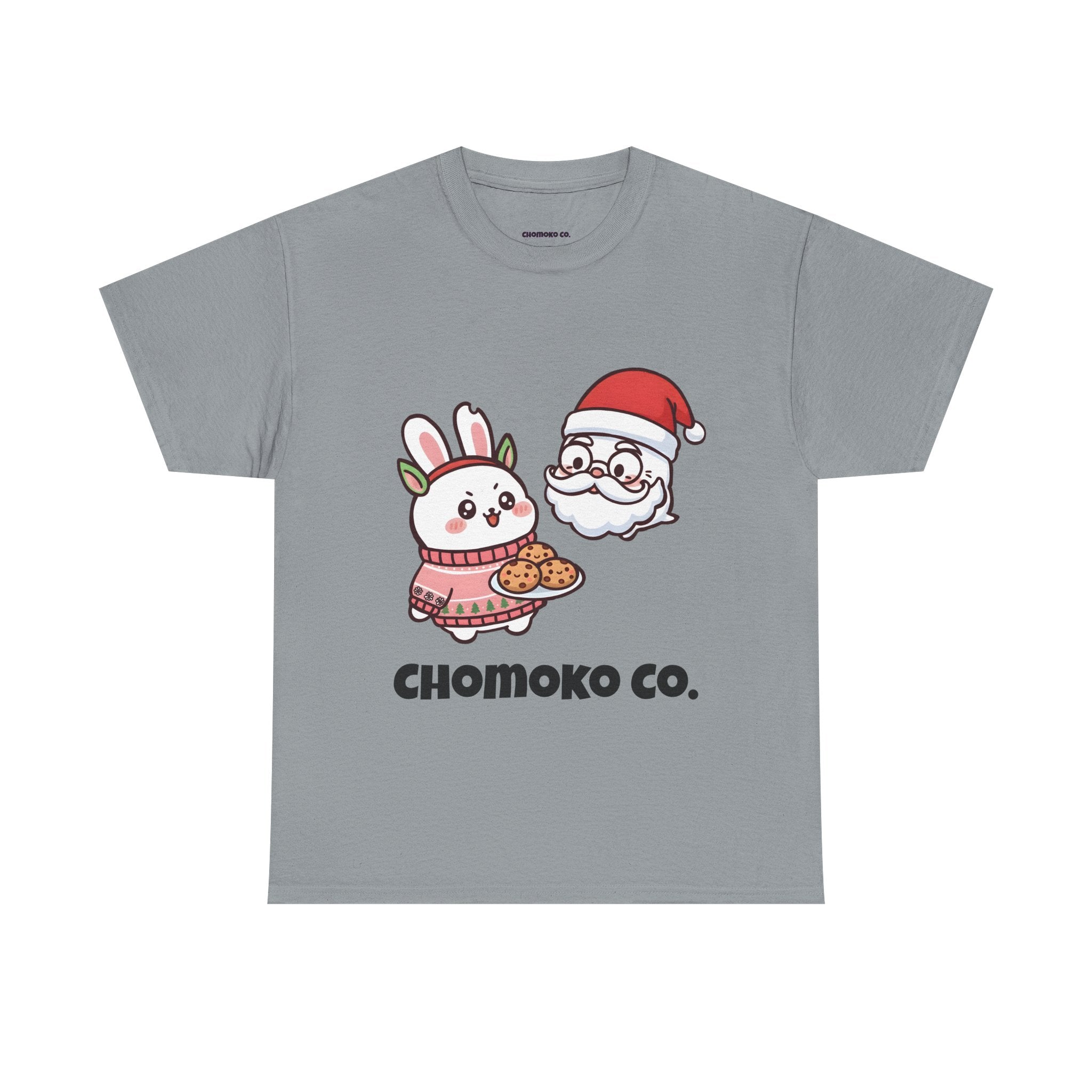 Chomoko and Oji Cookie Sharing Tee | Christmas Cute Holiday Shirt
