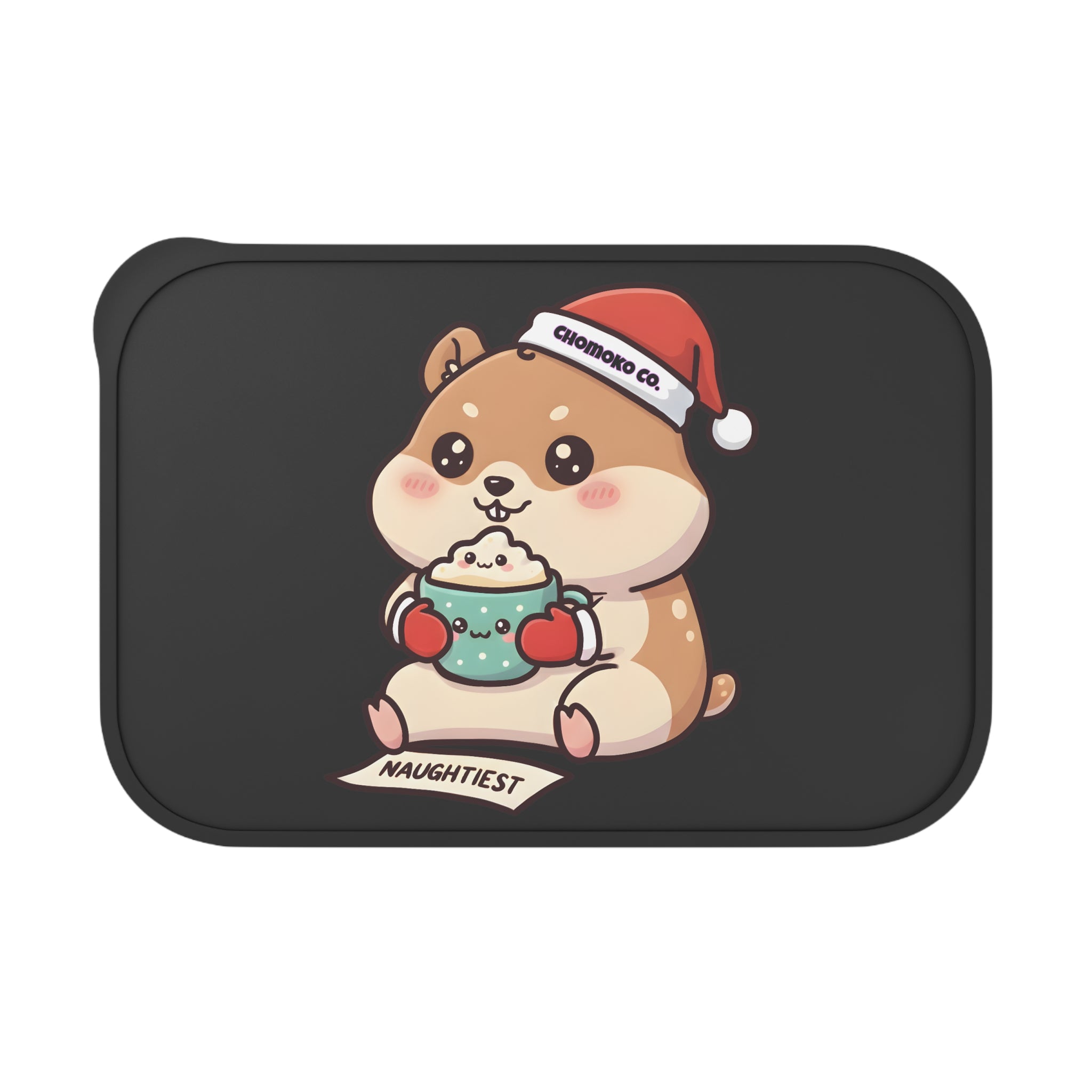 Atsu drinking Eggnog PLA Bento Box with Band and Utensils