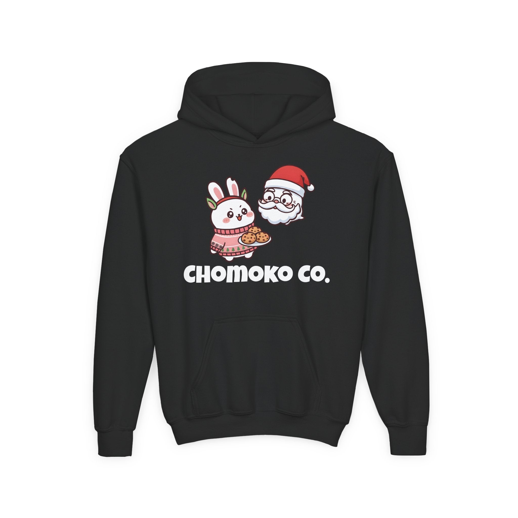 Chomoko and Santa Oji Youth Heavy Blend Hooded Sweatshirt