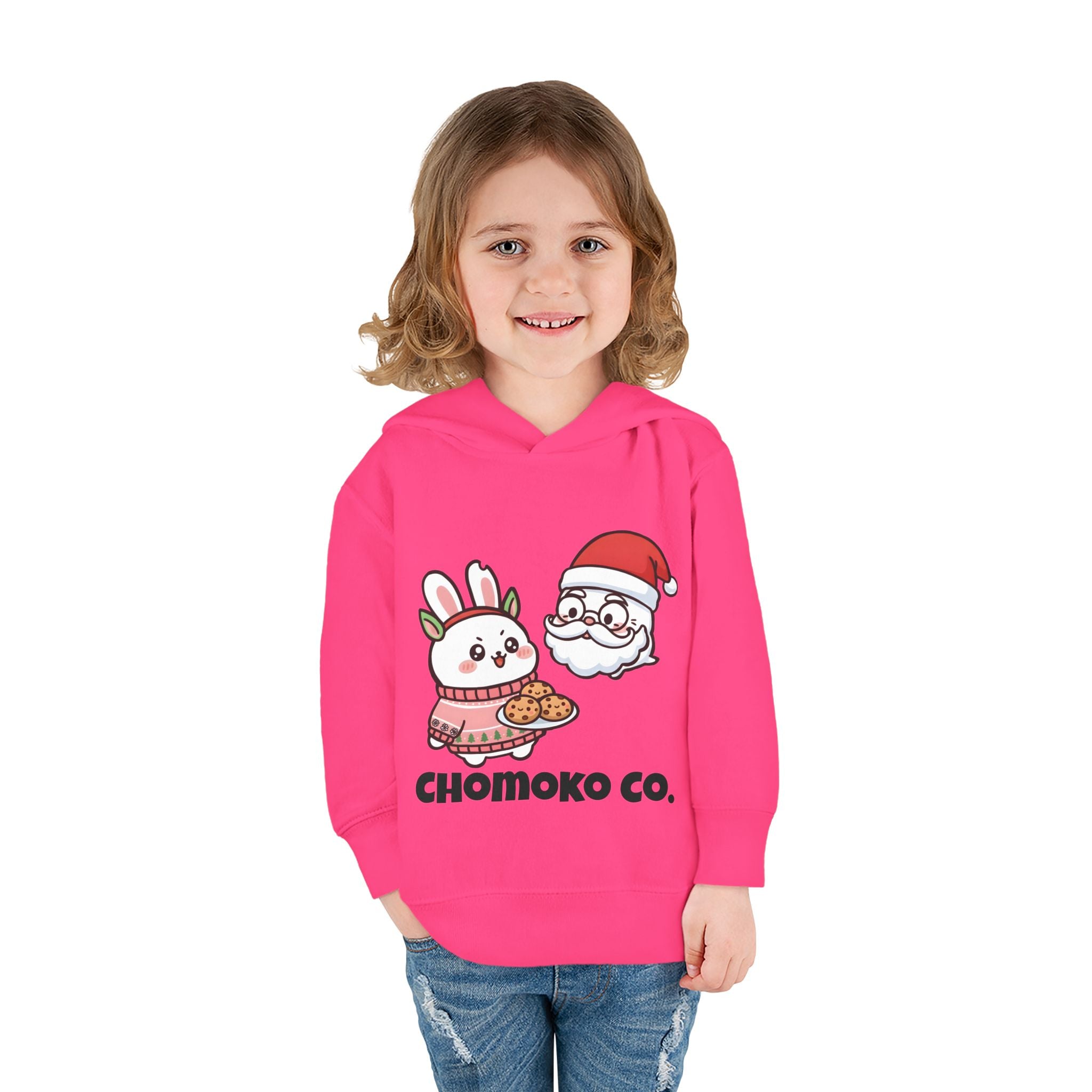 Chomoko and Santa Oji Toddler Pullover Fleece Hoodie