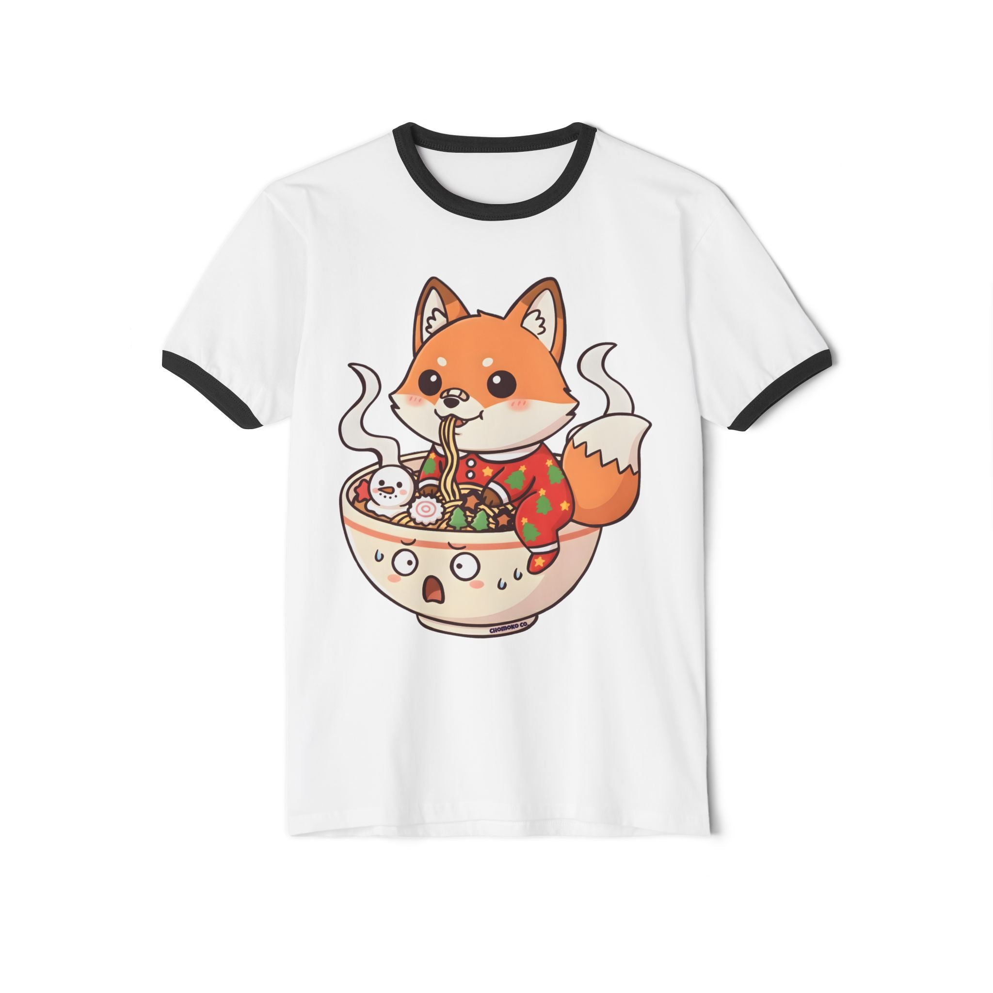 Sumi in Christmas pajamas Unisex Cotton Ringer T-Shirt