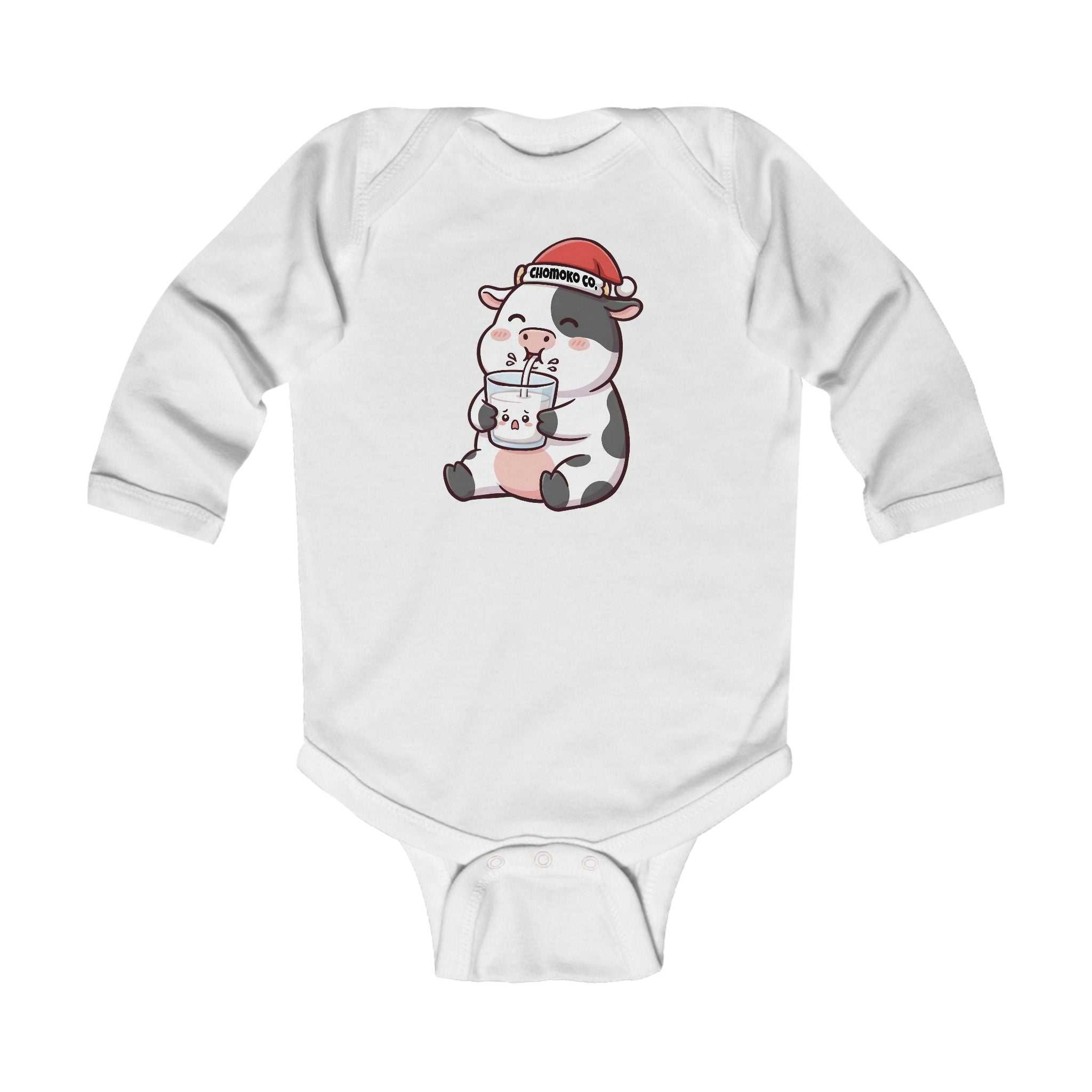 Kolby with Santa hat Infant Long Sleeve Bodysuit