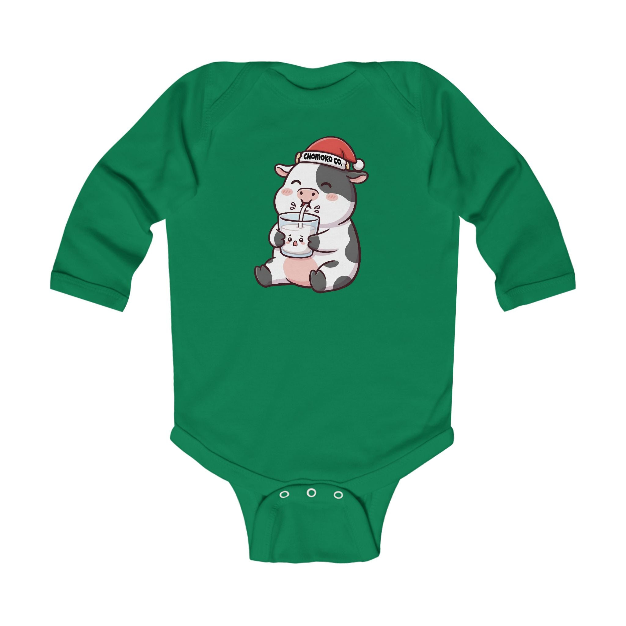Kolby with Santa hat Infant Long Sleeve Bodysuit