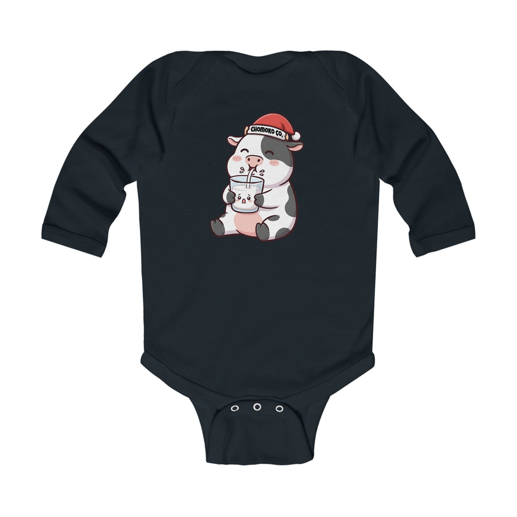 Kolby with Santa hat Infant Long Sleeve Bodysuit