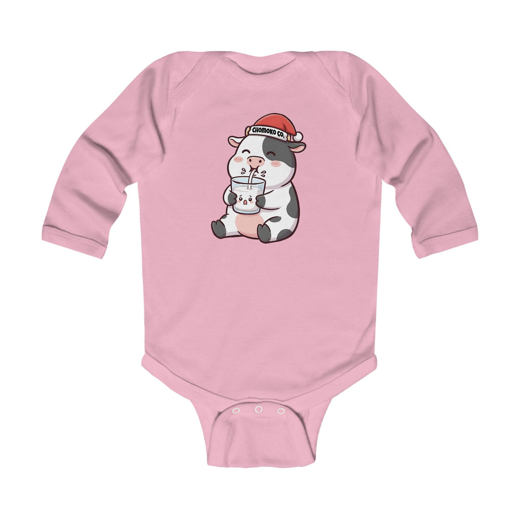 Kolby with Santa hat Infant Long Sleeve Bodysuit