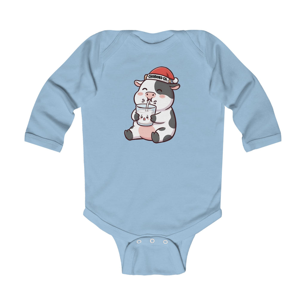 Kolby with Santa hat Infant Long Sleeve Bodysuit