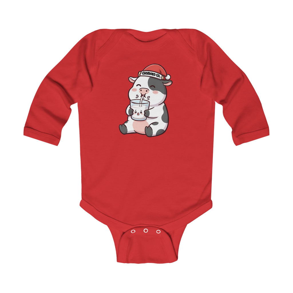 Kolby with Santa hat Infant Long Sleeve Bodysuit