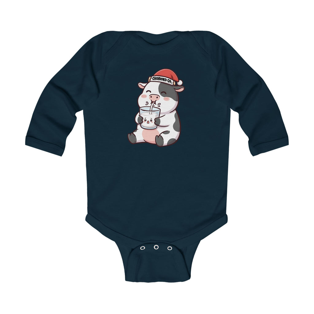 Kolby with Santa hat Infant Long Sleeve Bodysuit