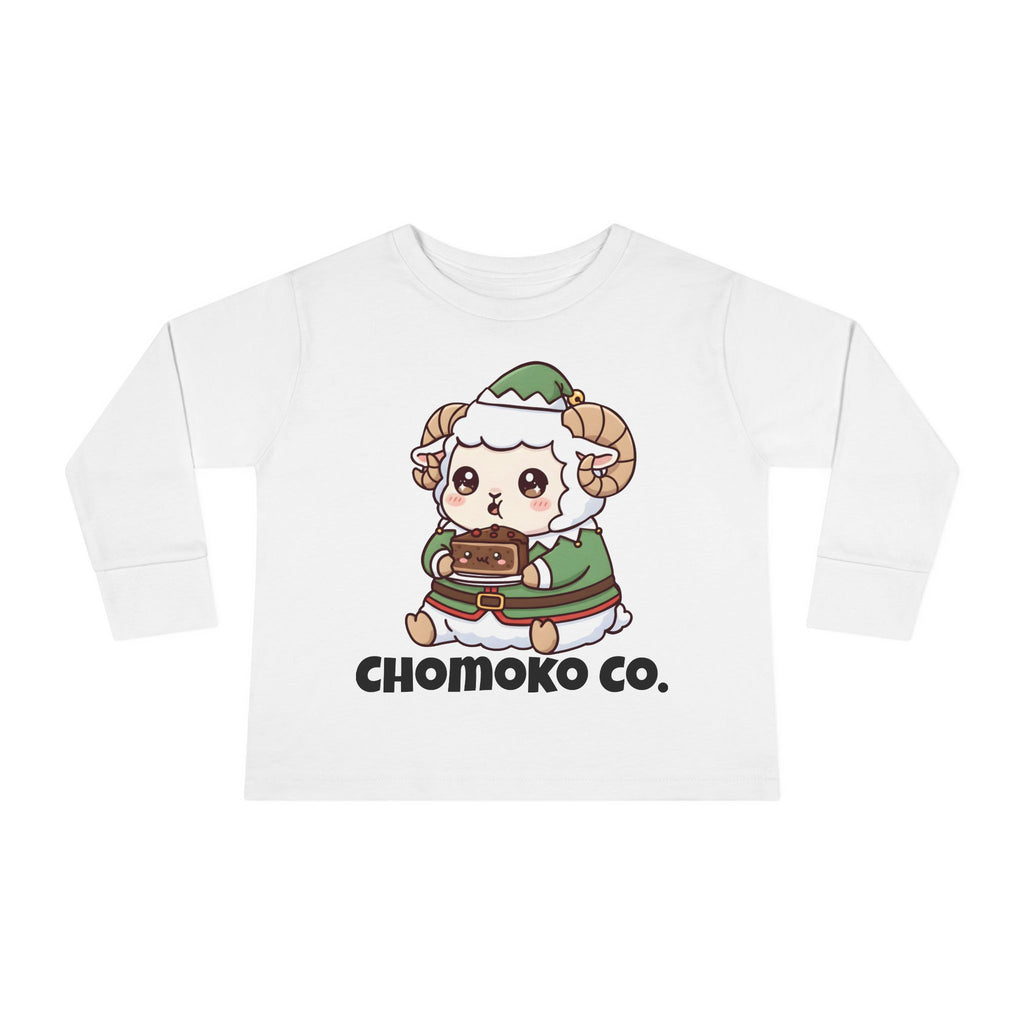 Bashi in an elf costume Toddler Long Sleeve Tee