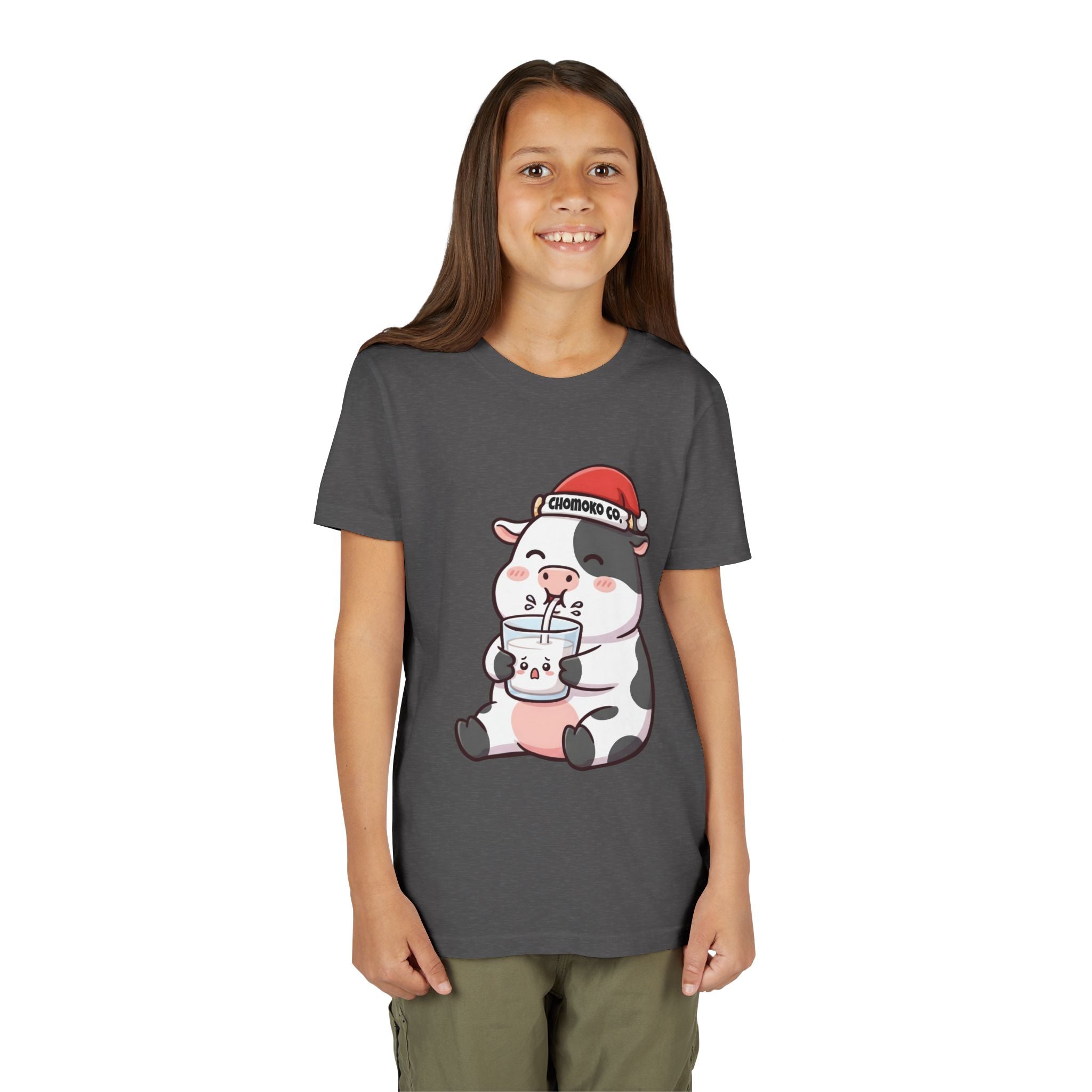 Kolby with Santa hat Youth Short Sleeve Tee