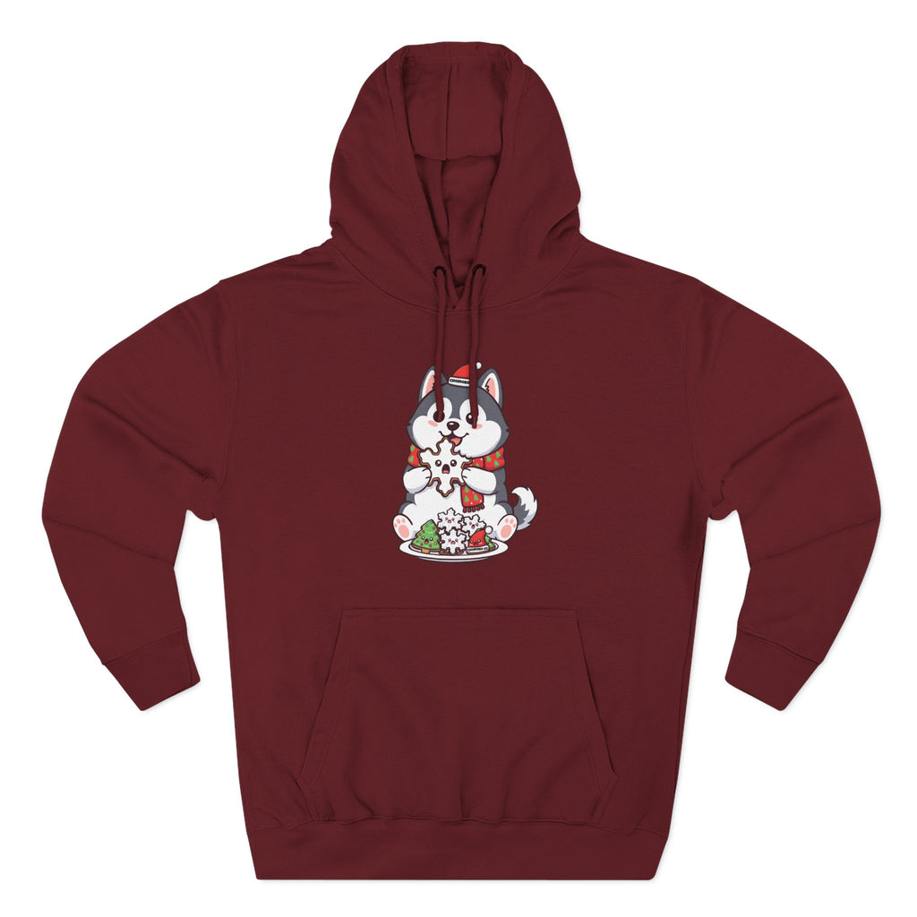 Koda eating Sugar cookies Three-Panel Fleece Hoodie