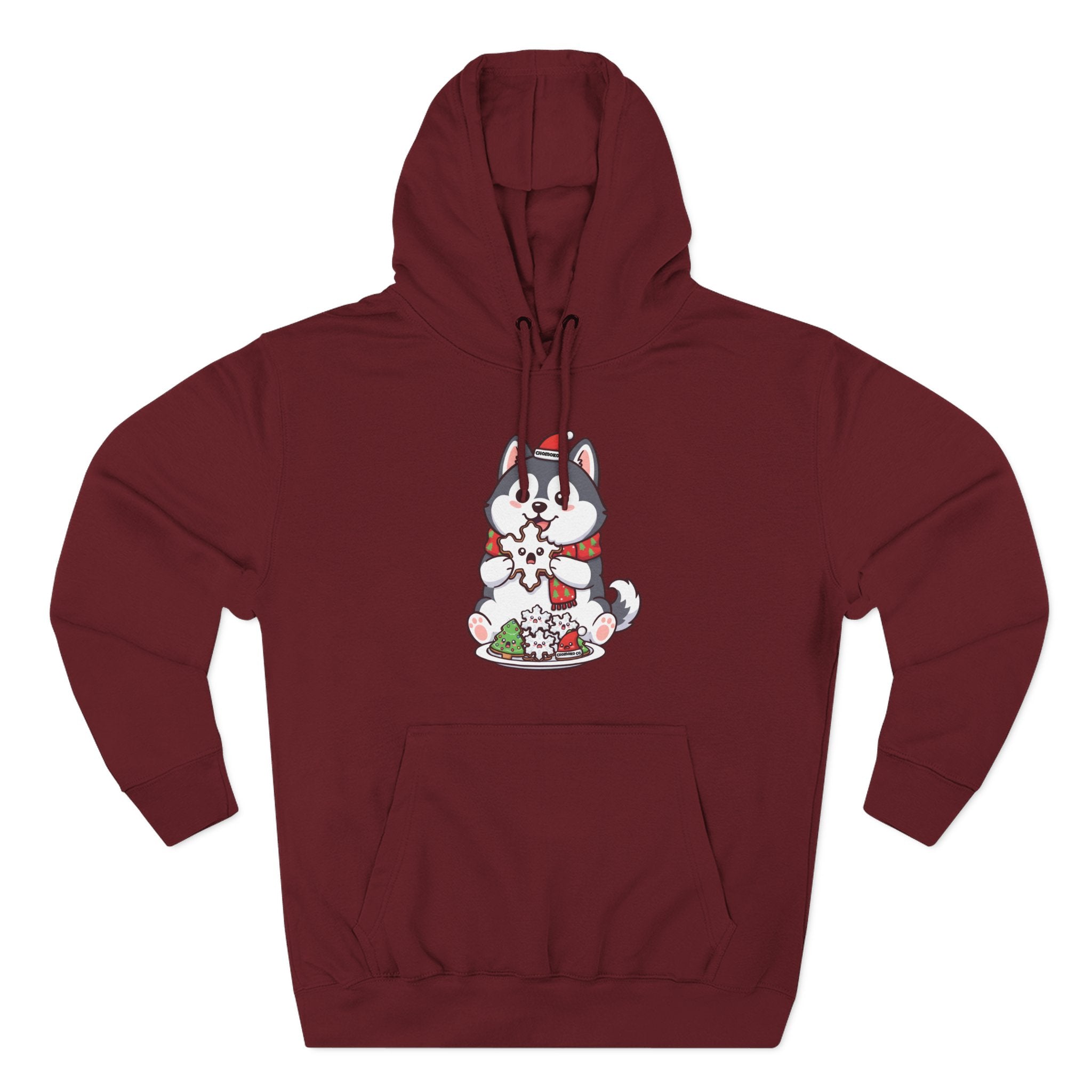 Koda eating Sugar cookies Three-Panel Fleece Hoodie