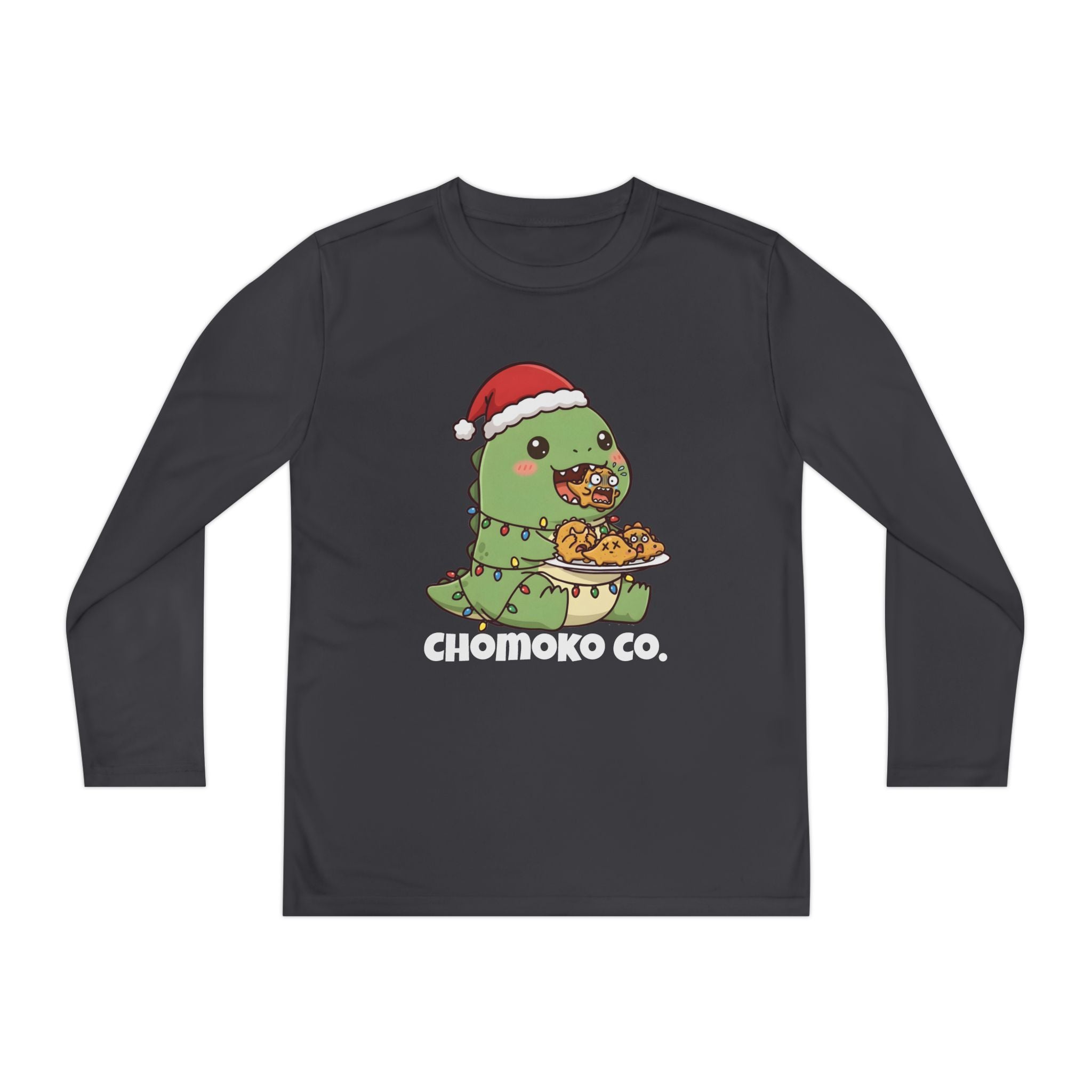 Tatsu with Christmas lights Youth Long Sleeve Competitor Tee