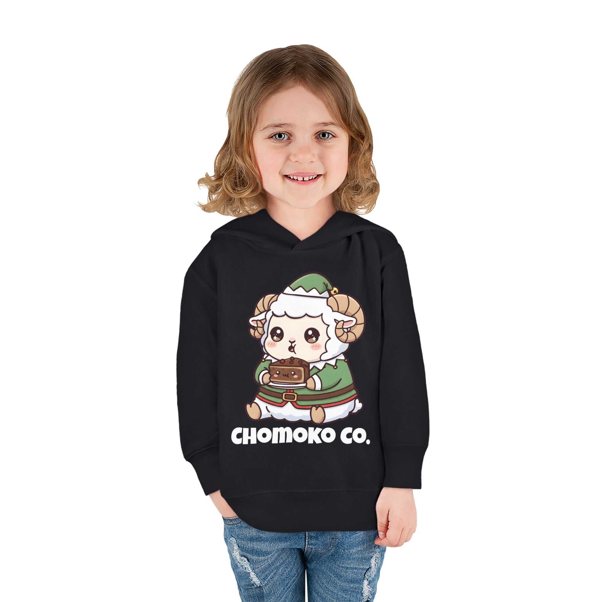 Bashi in an elf costume Toddler Pullover Fleece Hoodie