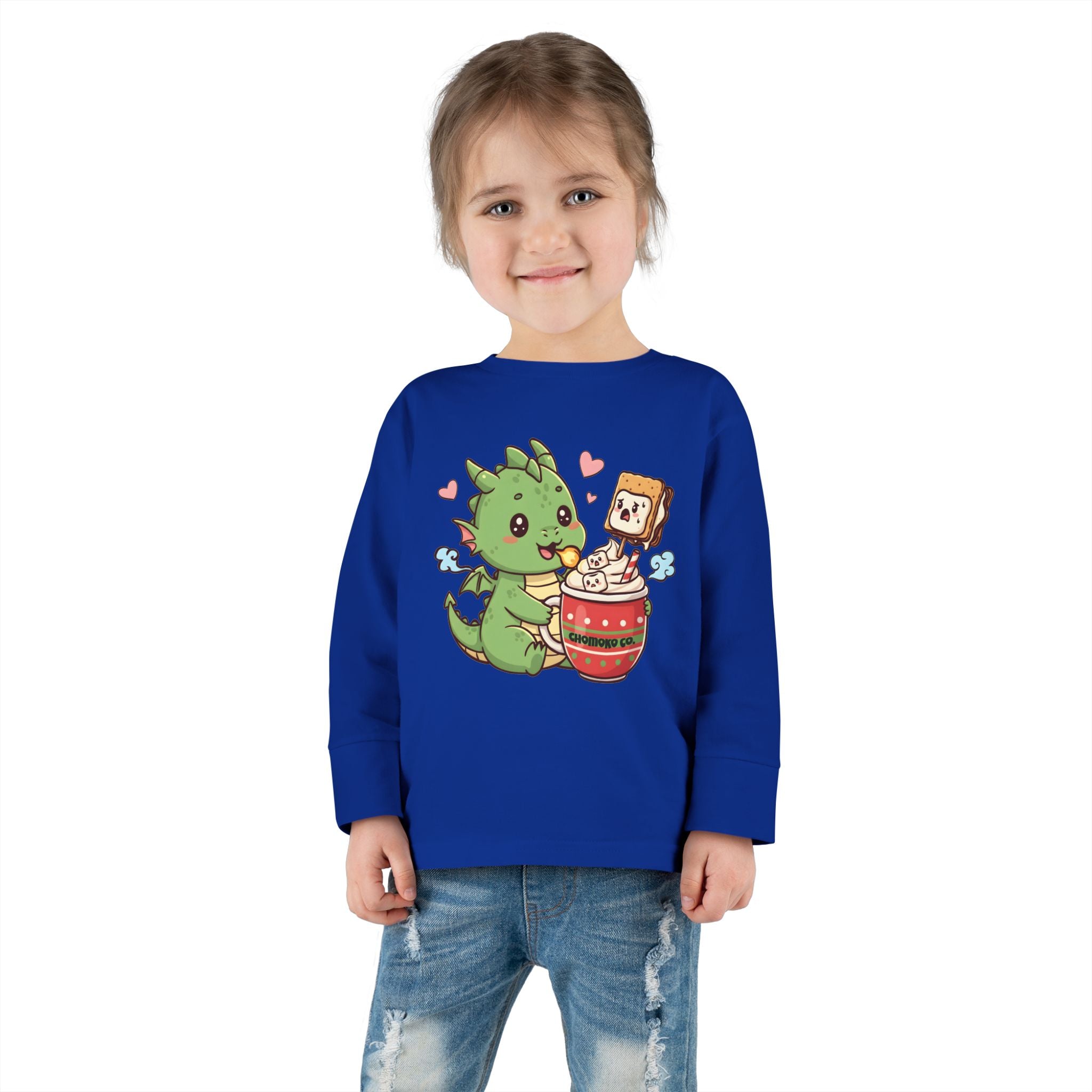 Rinzu drinking Hot chocolate Toddler Long Sleeve Tee