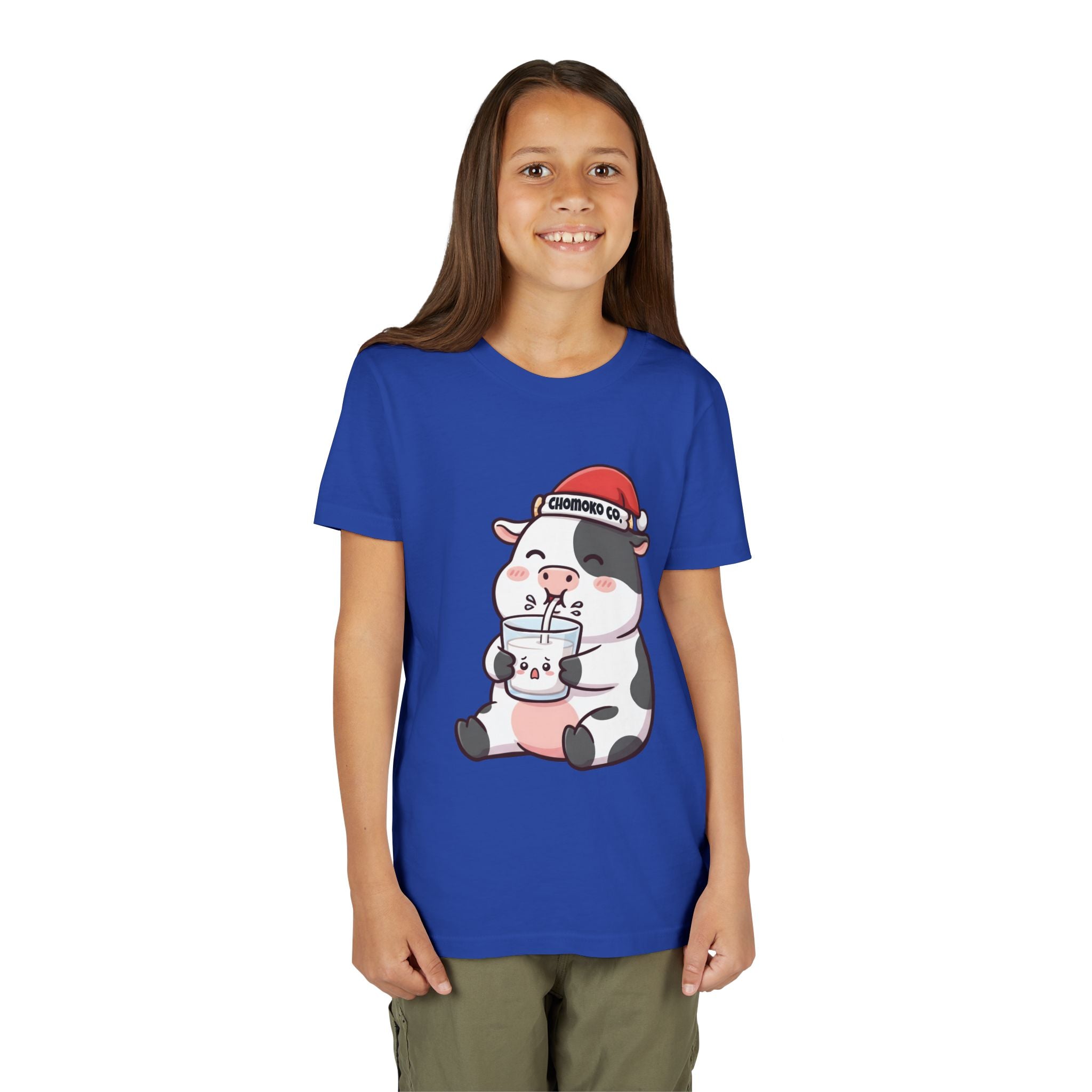 Kolby with Santa hat Youth Short Sleeve Tee
