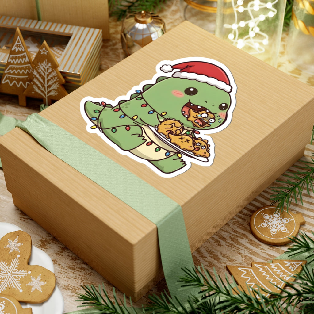 Tatsu with Christmas lights Kiss-Cut Sticker