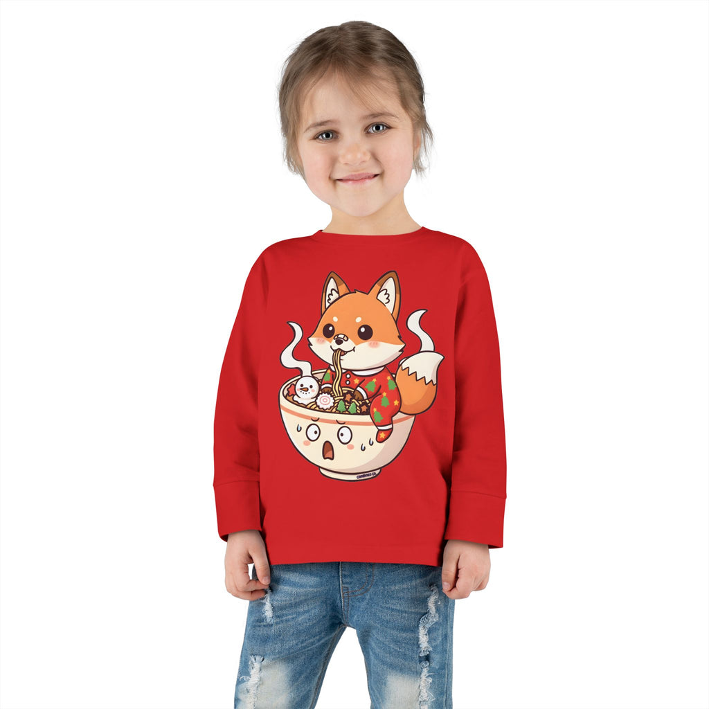 Sumi in Christmas pajamas Toddler Long Sleeve Tee