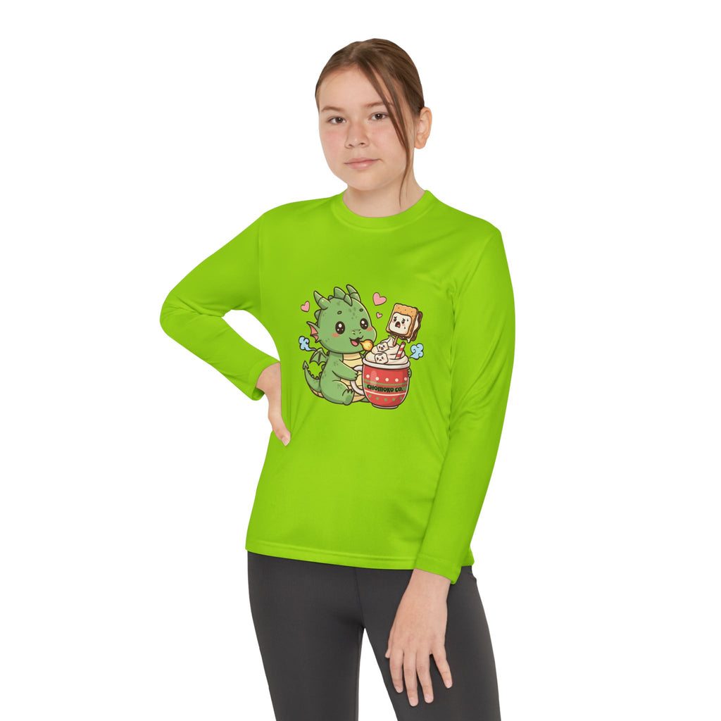 Rinzu drinking Hot chocolate Youth Long Sleeve Competitor Tee