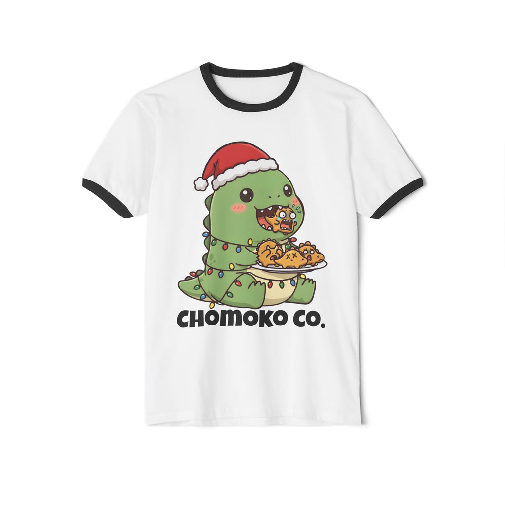 Tatsu with Christmas lights Unisex Cotton Ringer T-Shirt