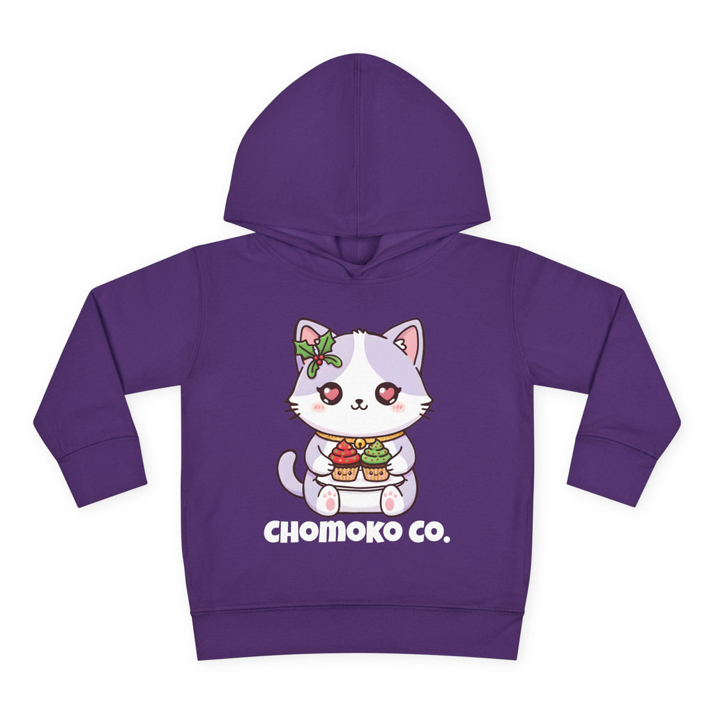 Nori with Christmas Cupcakes Toddler Pullover Fleece Hoodie