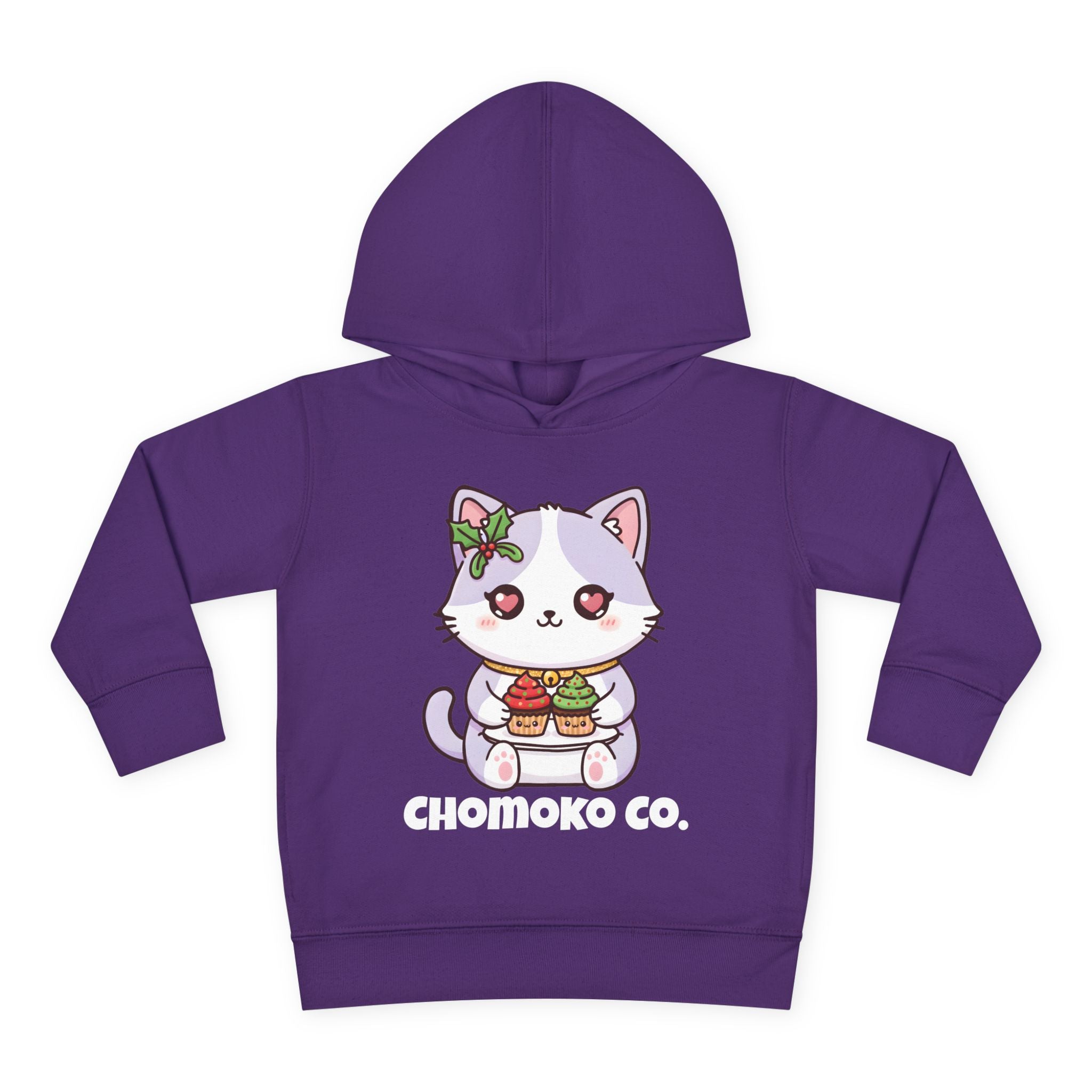 Nori with Christmas Cupcakes Toddler Pullover Fleece Hoodie