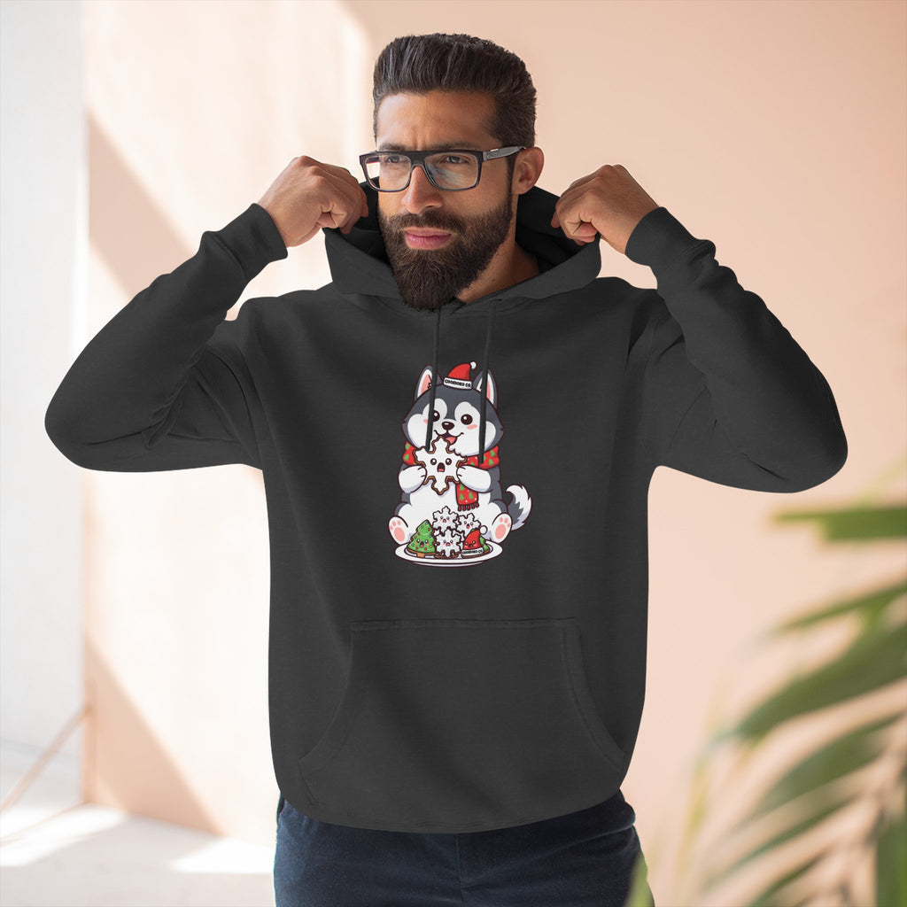 Koda eating Sugar cookies Three-Panel Fleece Hoodie