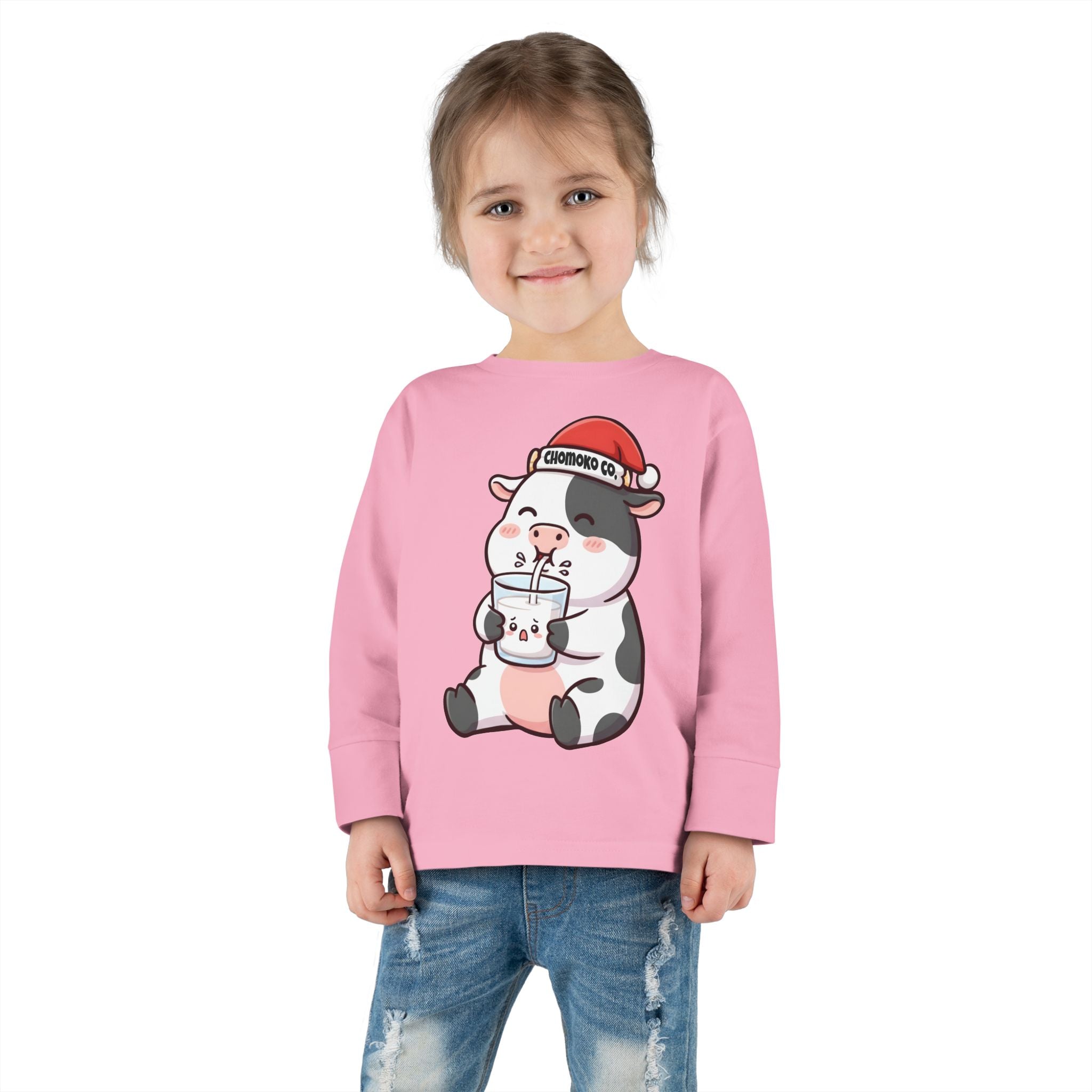 Kolby with Santa hat Toddler Long Sleeve Tee