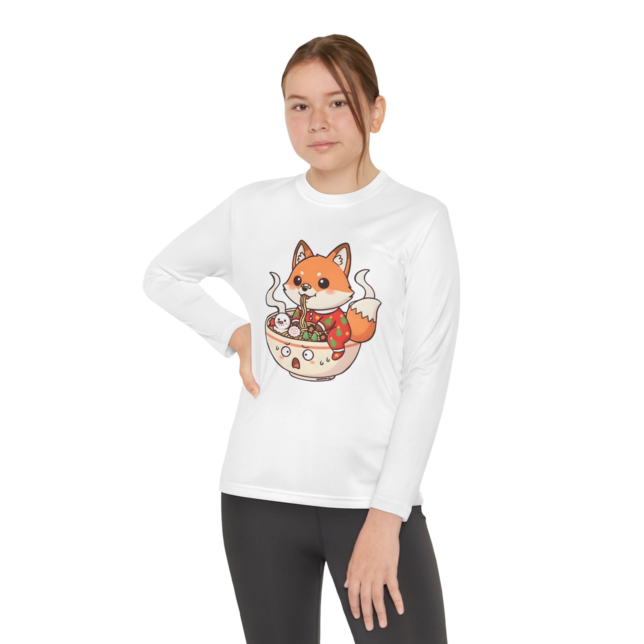 Sumi in Christmas pajamas Youth Long Sleeve Competitor Tee
