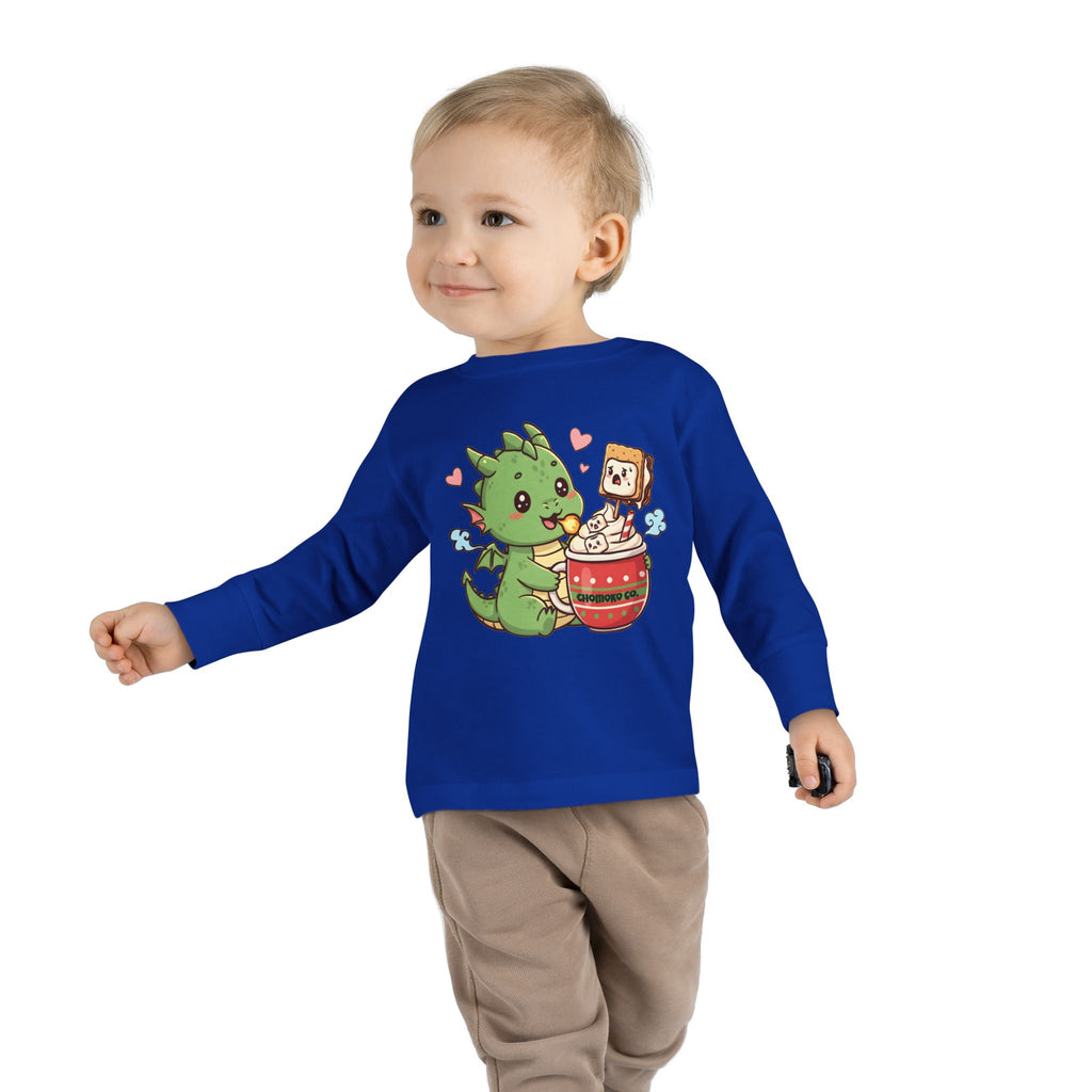 Rinzu drinking Hot chocolate Toddler Long Sleeve Tee