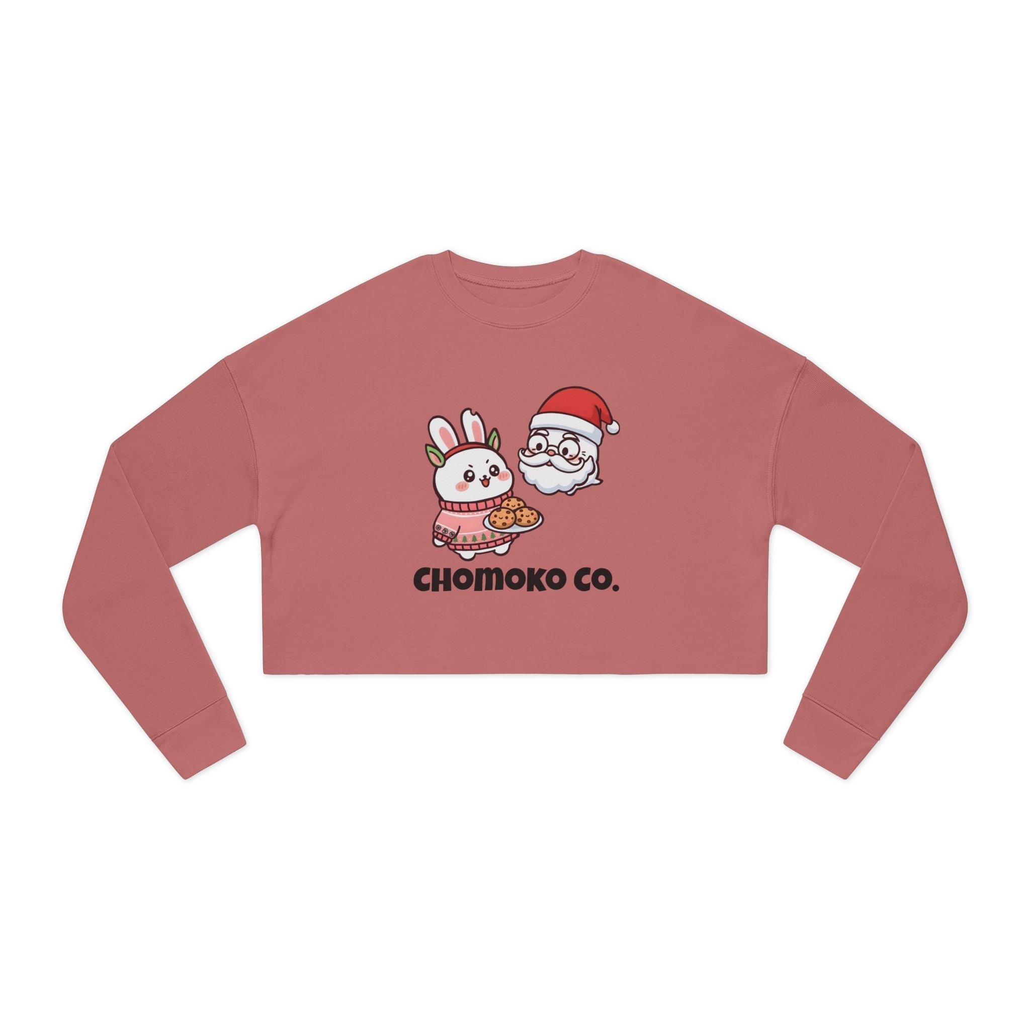 Chomoko and santa Oji Women's Cropped Sweatshirt