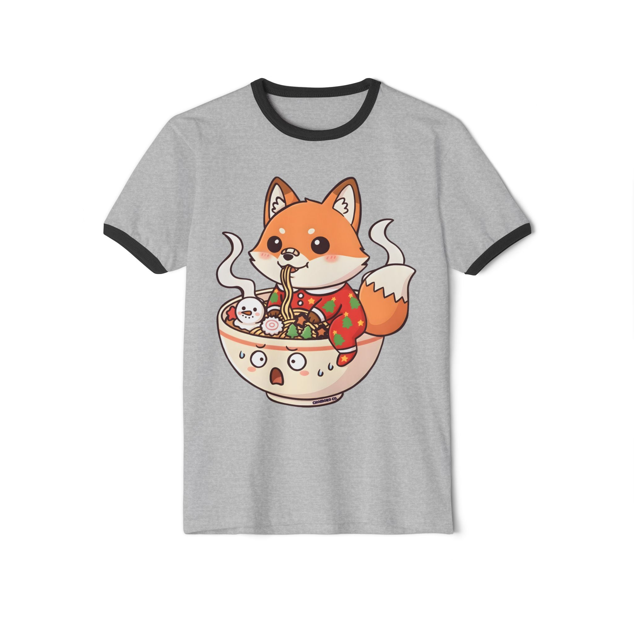 Sumi in Christmas pajamas Unisex Cotton Ringer T-Shirt