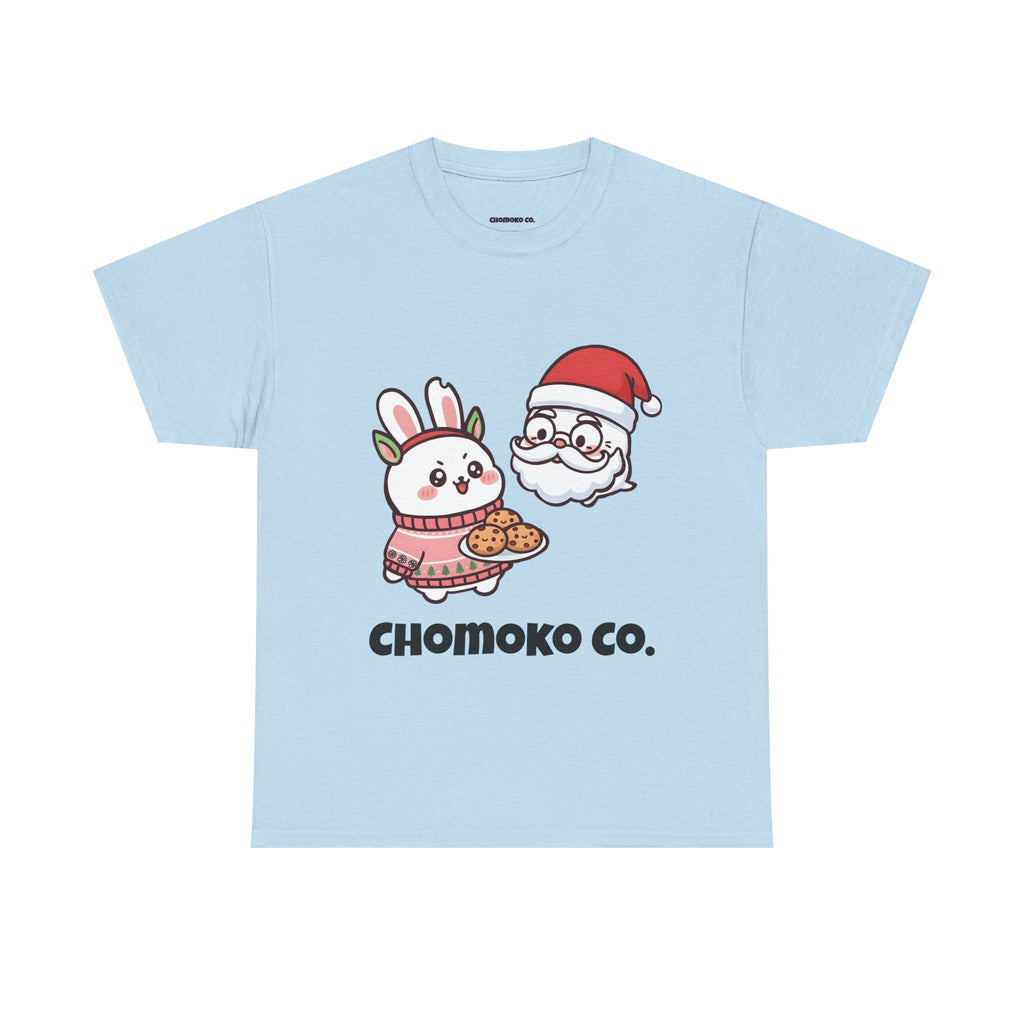 Chomoko and Oji Cookie Sharing Tee | Christmas Cute Holiday Shirt