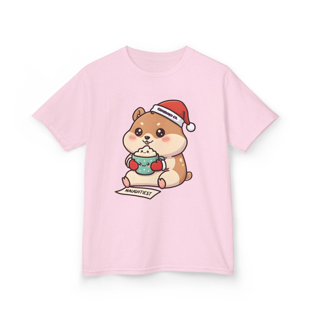 Atsu drinking Eggnog Kids Heavy Cotton™ Tee