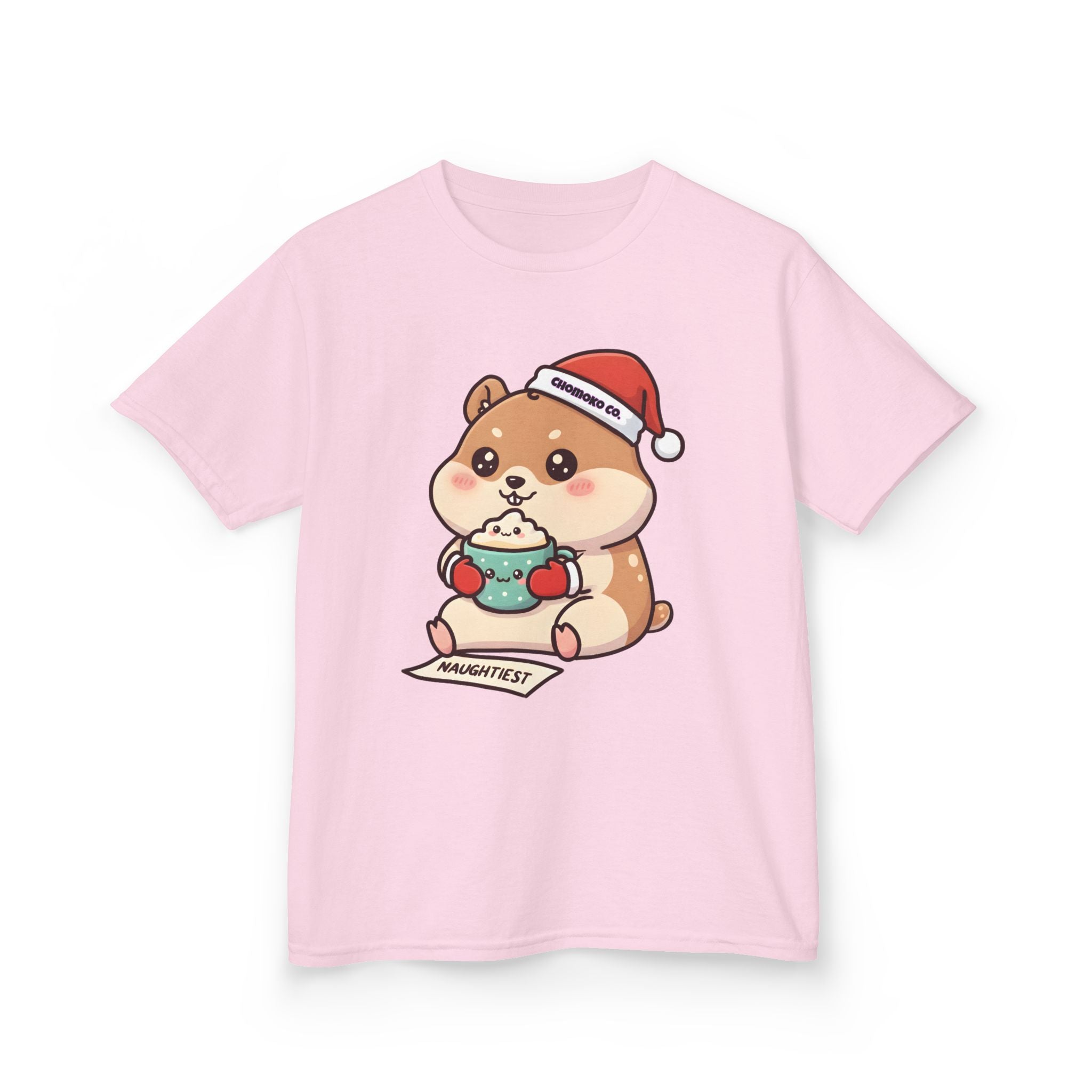 Atsu drinking Eggnog Kids Heavy Cotton™ Tee