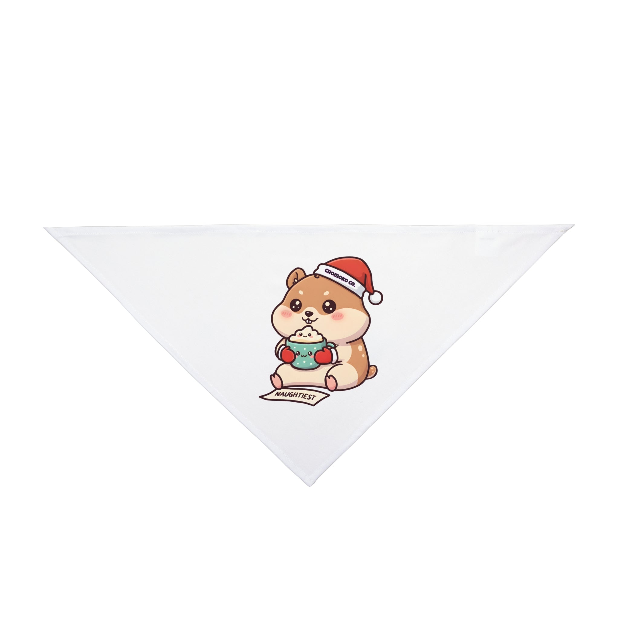 Atsu drinking Eggnog Pet Bandana