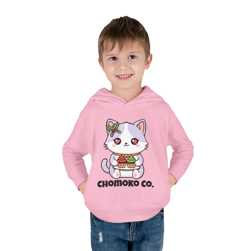 Nori with Christmas Cupcakes Toddler Pullover Fleece Hoodie