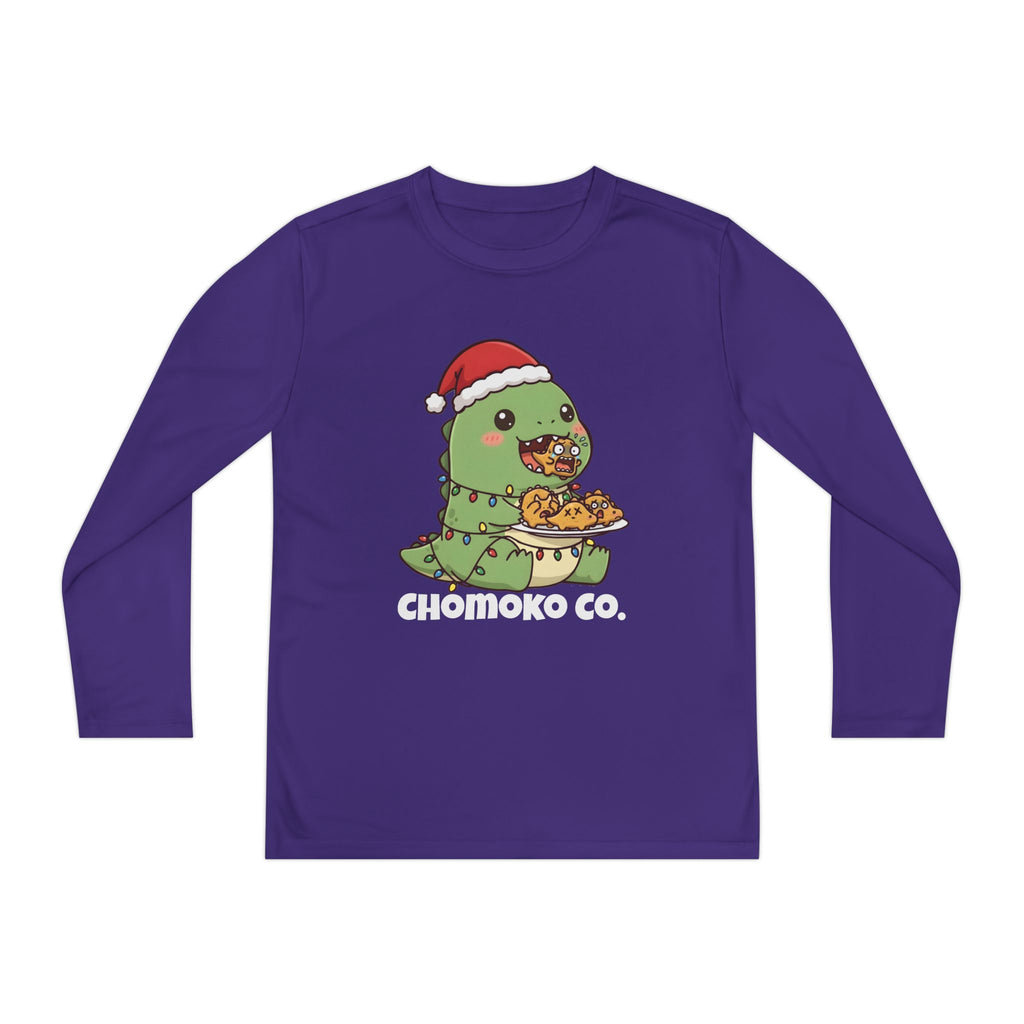 Tatsu with Christmas lights Youth Long Sleeve Competitor Tee